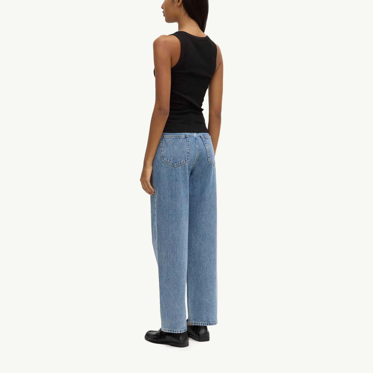 Robyn Scoop Neck Rib Tank - Black