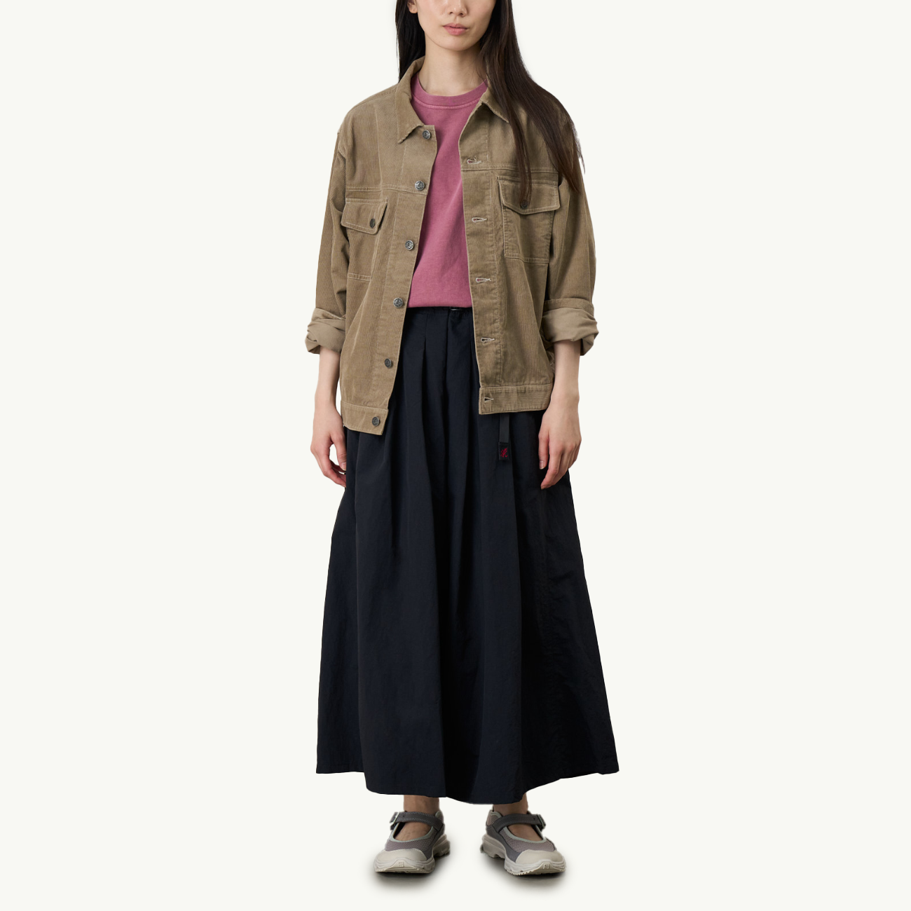 Nylon Flare Pant - Black