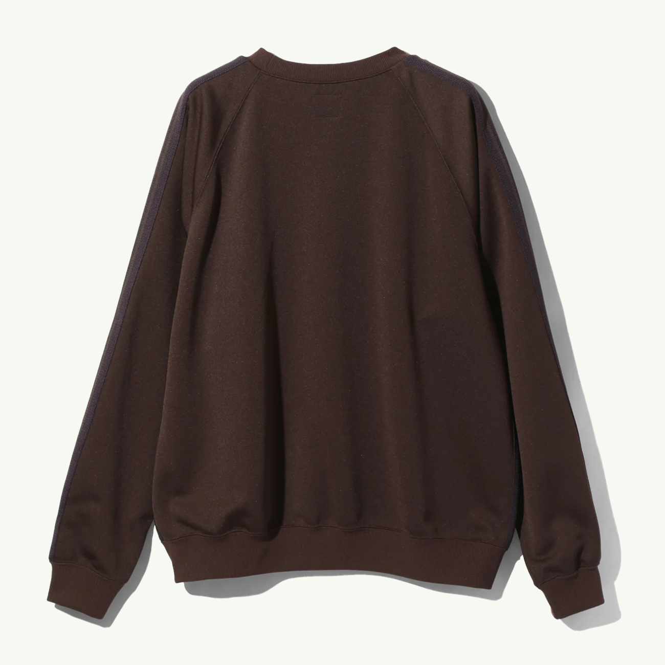 Track Crew Neck Shirt Poly Smooth - Dark Brown