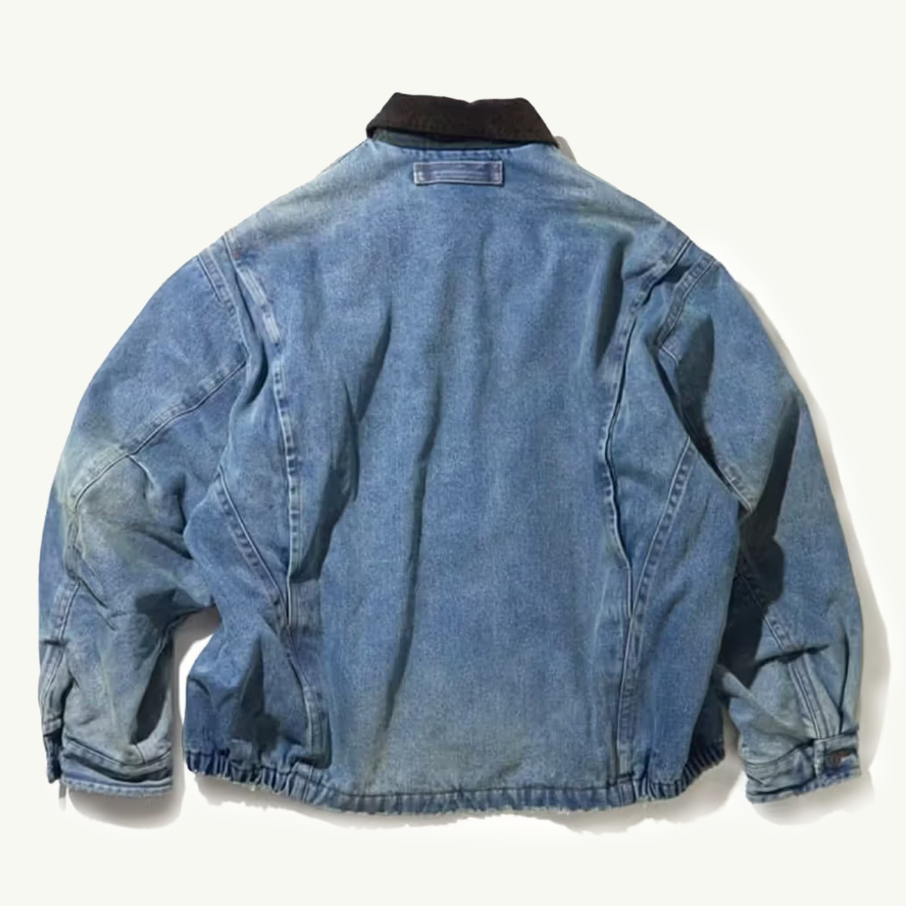 Crushed Denim Jacket - Blue