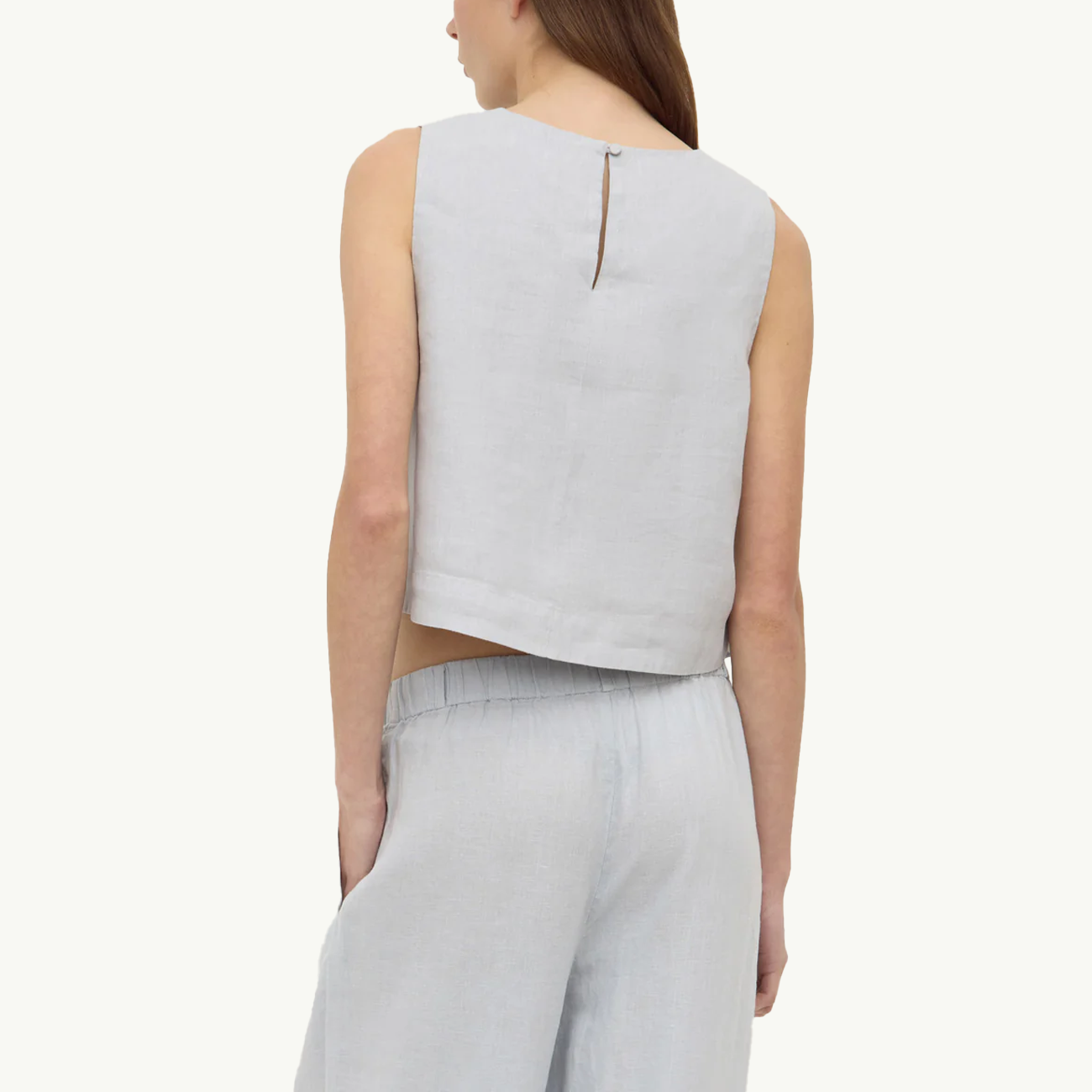 Estelle Linen Top - Cloud