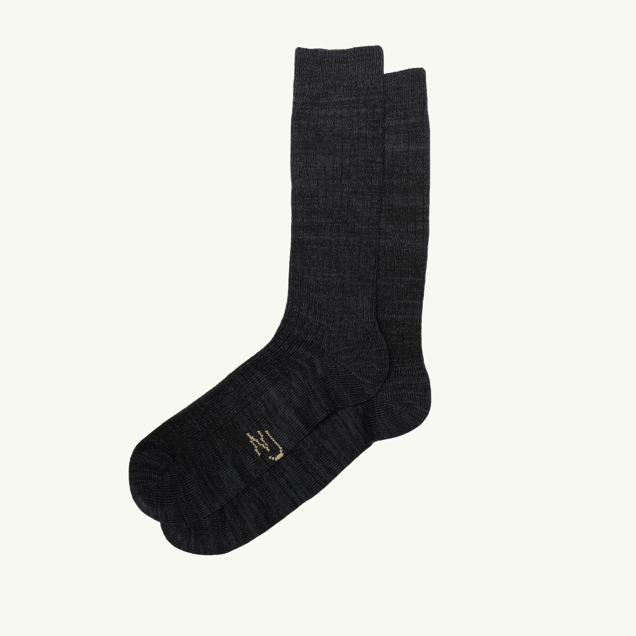 Rasmusson Mens Rib Sock - Dark Grey