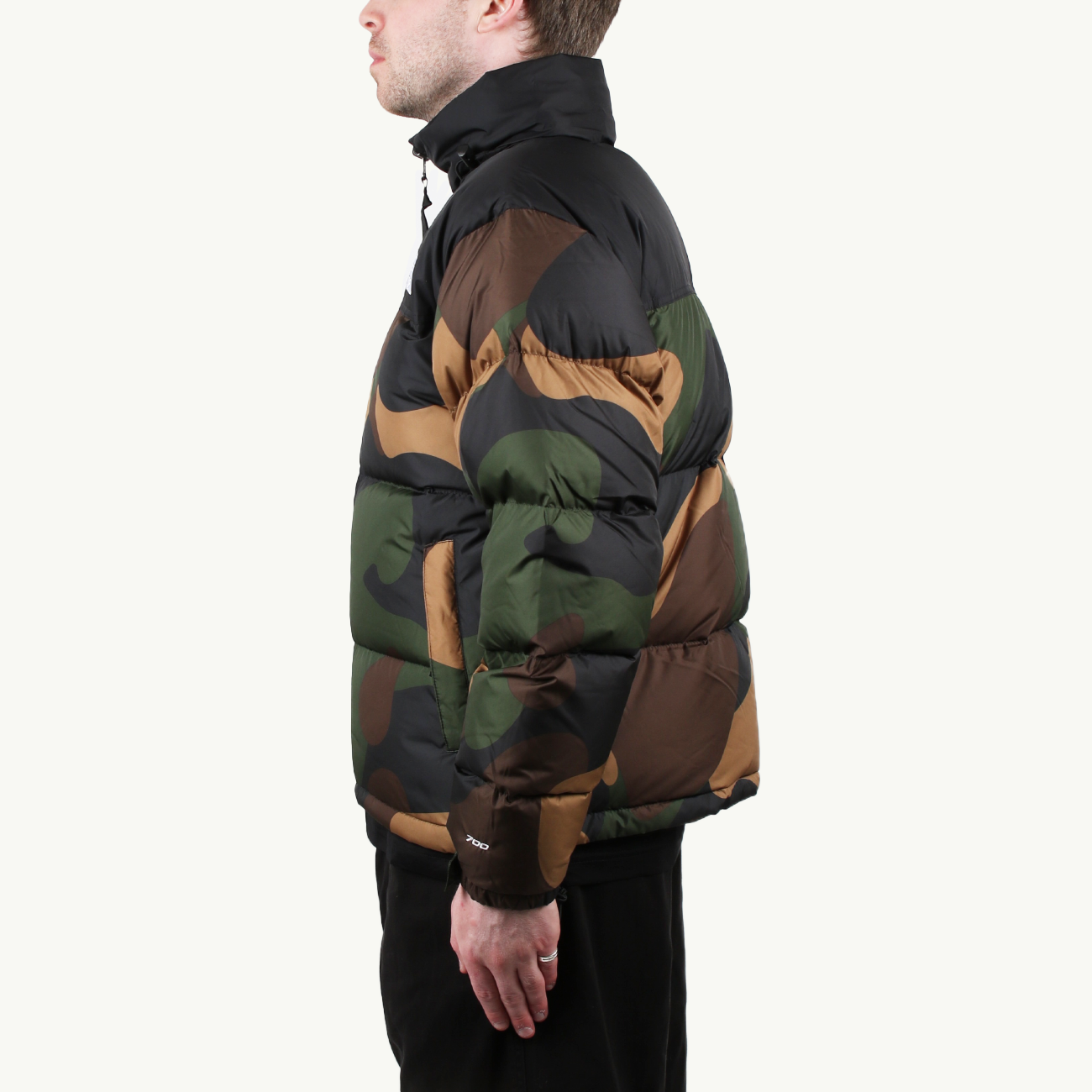 96 Retro Nuptse Jacket - TNF Black/Block Camo Print