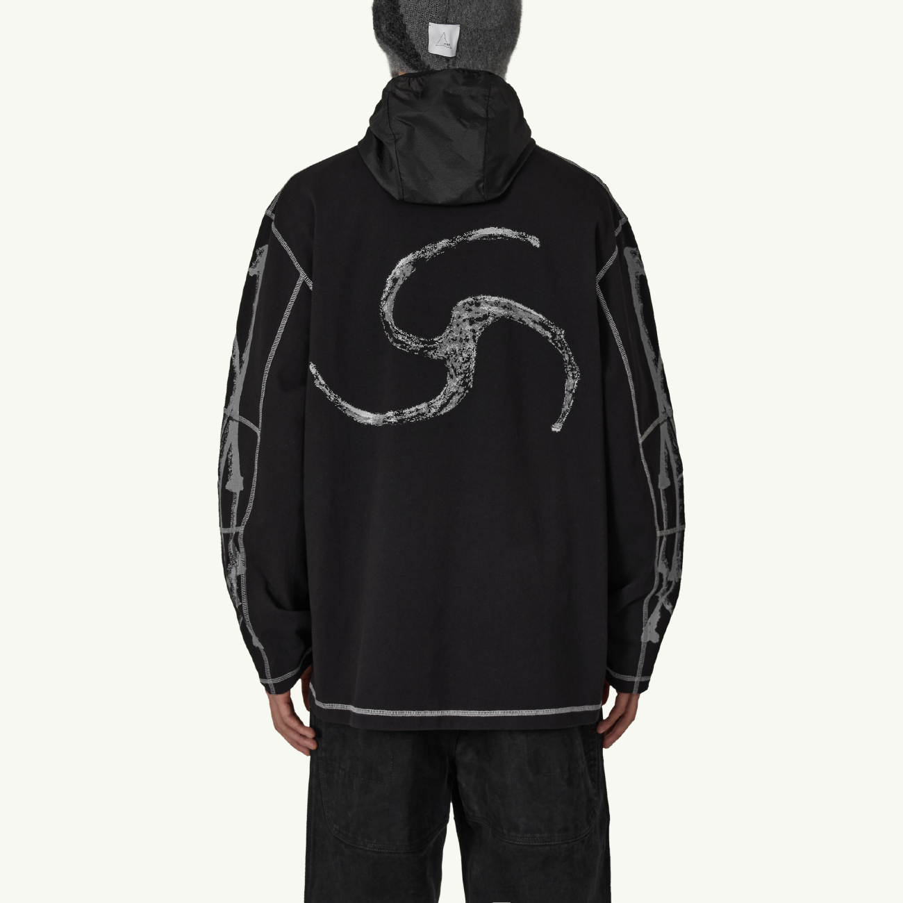 Sticks Stitch Organic Long Sleeve - Black