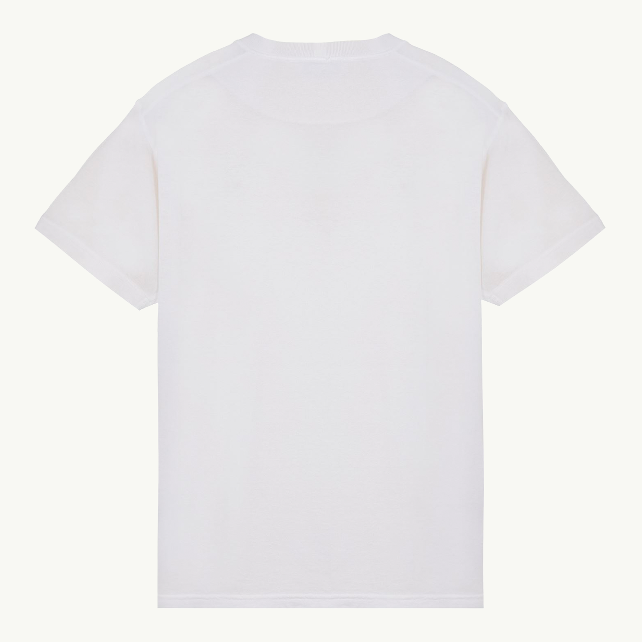 T-Shirt SS Compass Patch Overlock - White 0179
