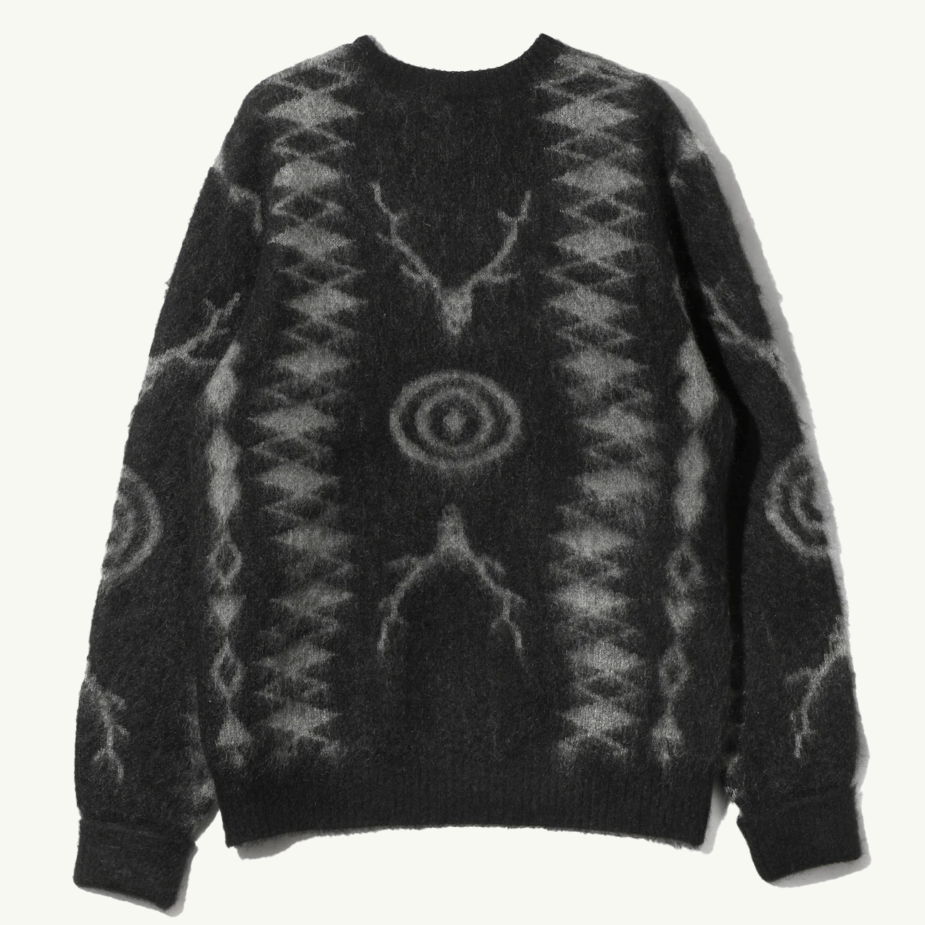 Mohair Crew Neck Sweater - Black