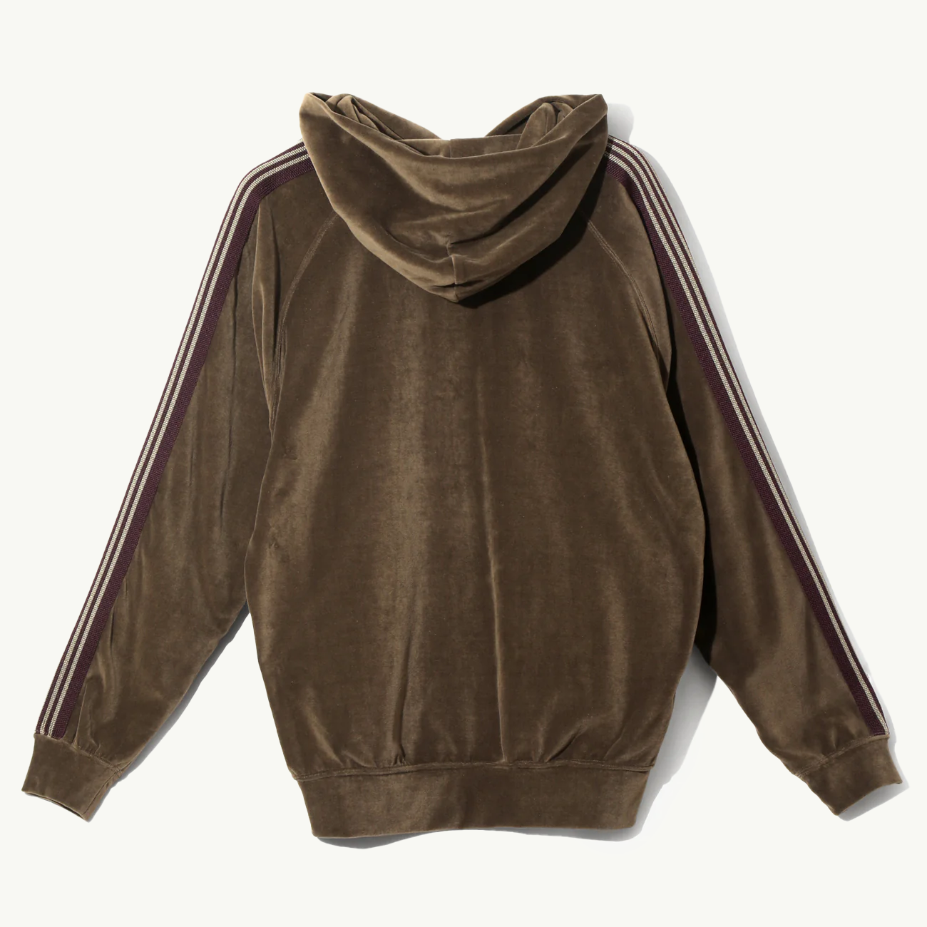 Track Hoody C/PE Velour - Taupe