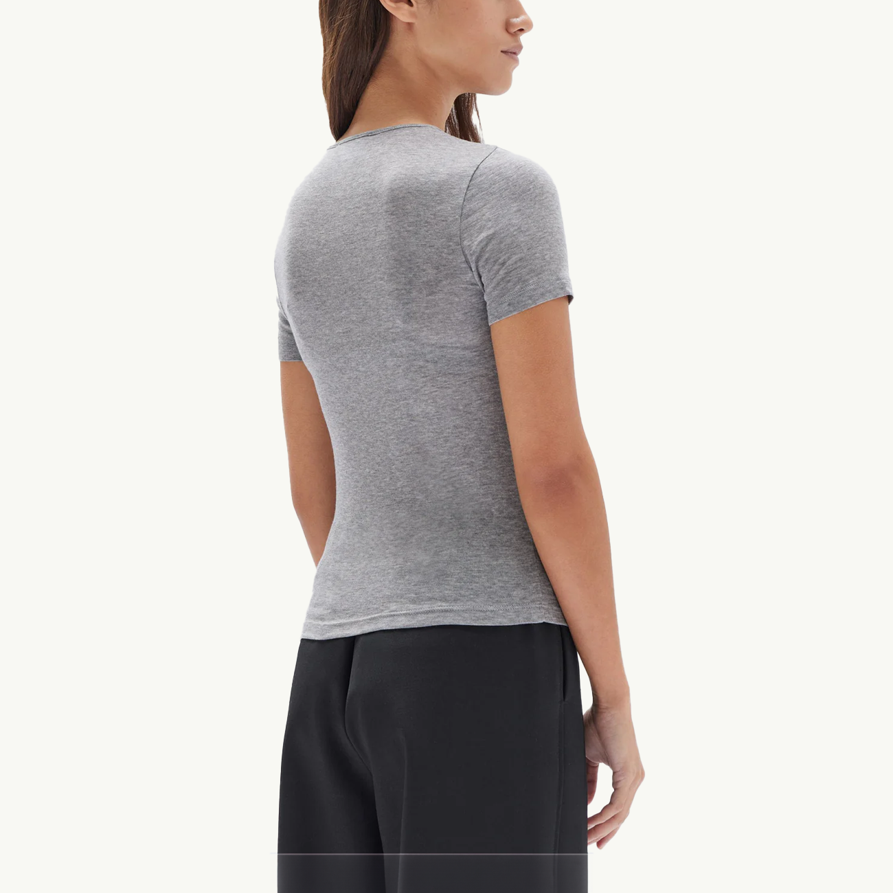 Violet Short Sleeve Tee - Grey Marle