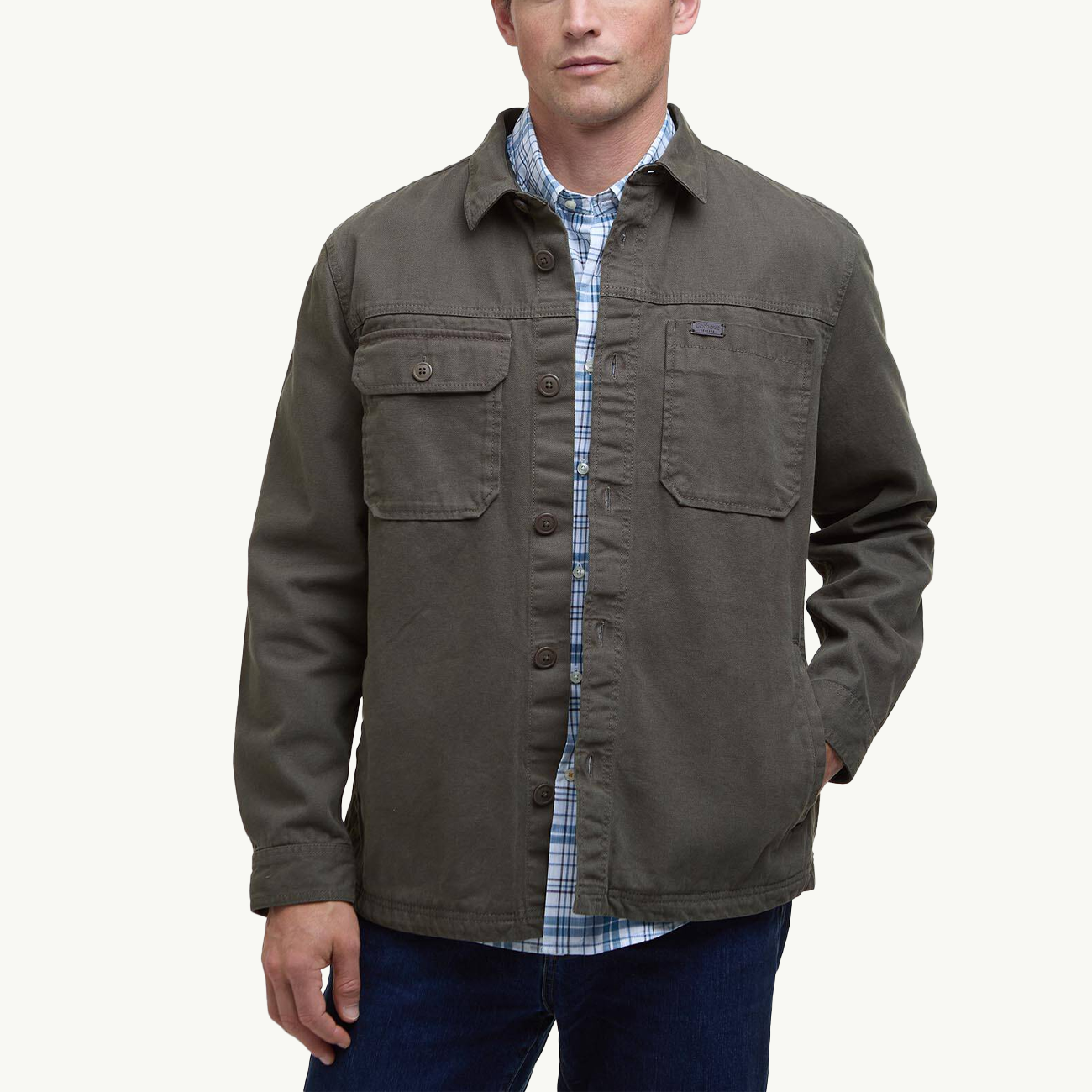 Lingfield Canvas Overshirt - Fern