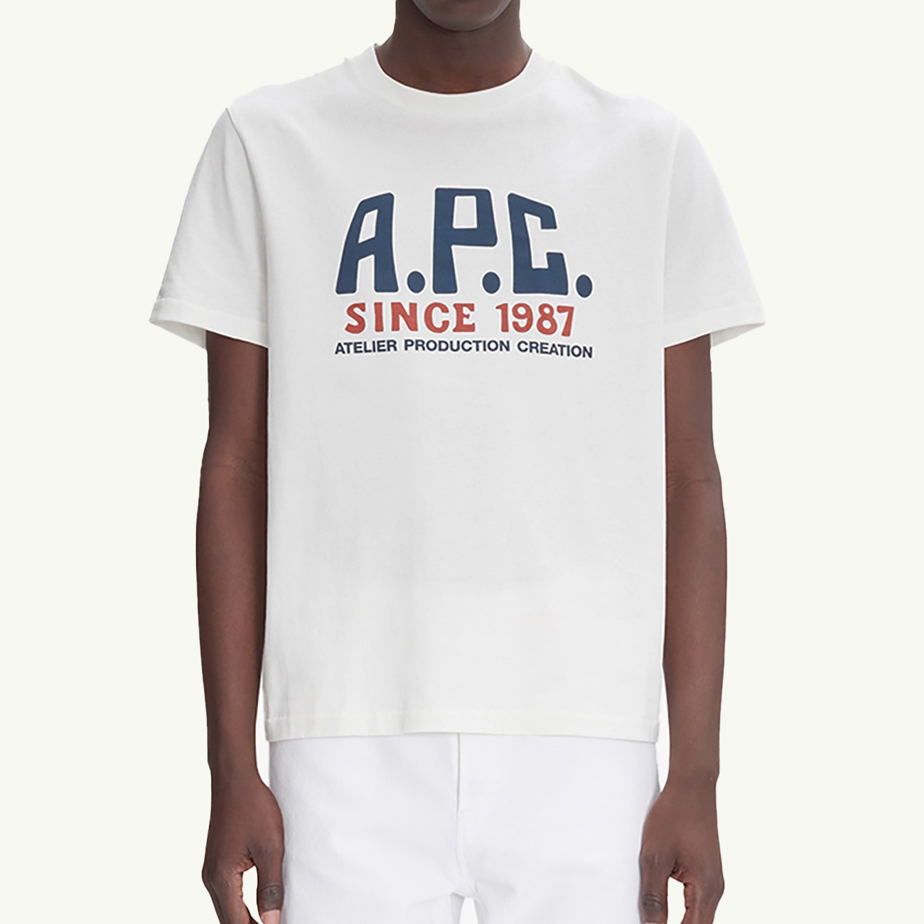 Print Label T-Shirt - Blanc