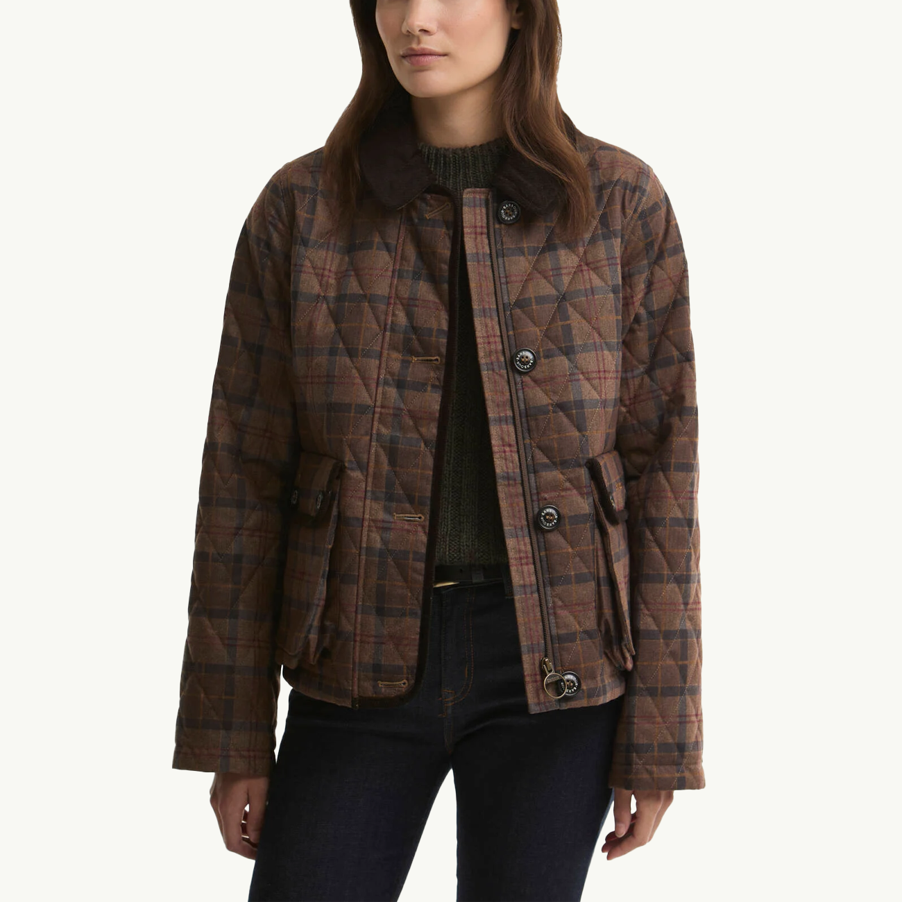 Loudon Quilted Jacket - Muted Tartan
