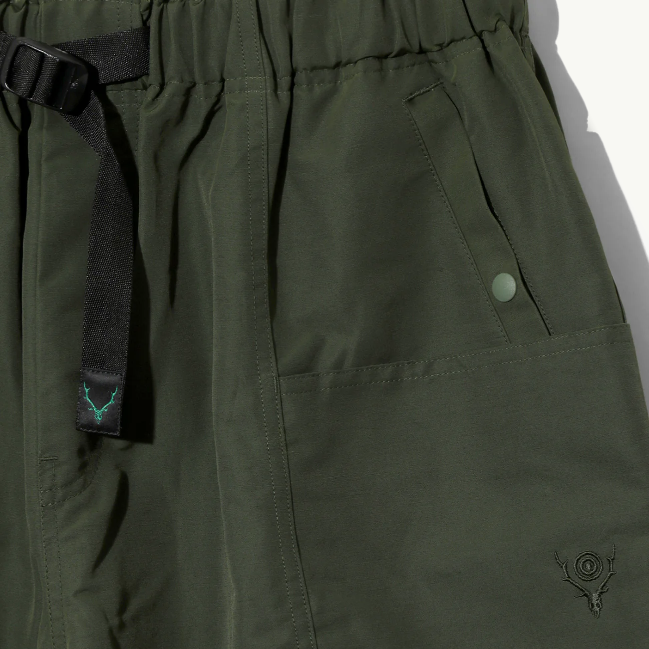 Belted C.S. Grosgrain Short - Olive