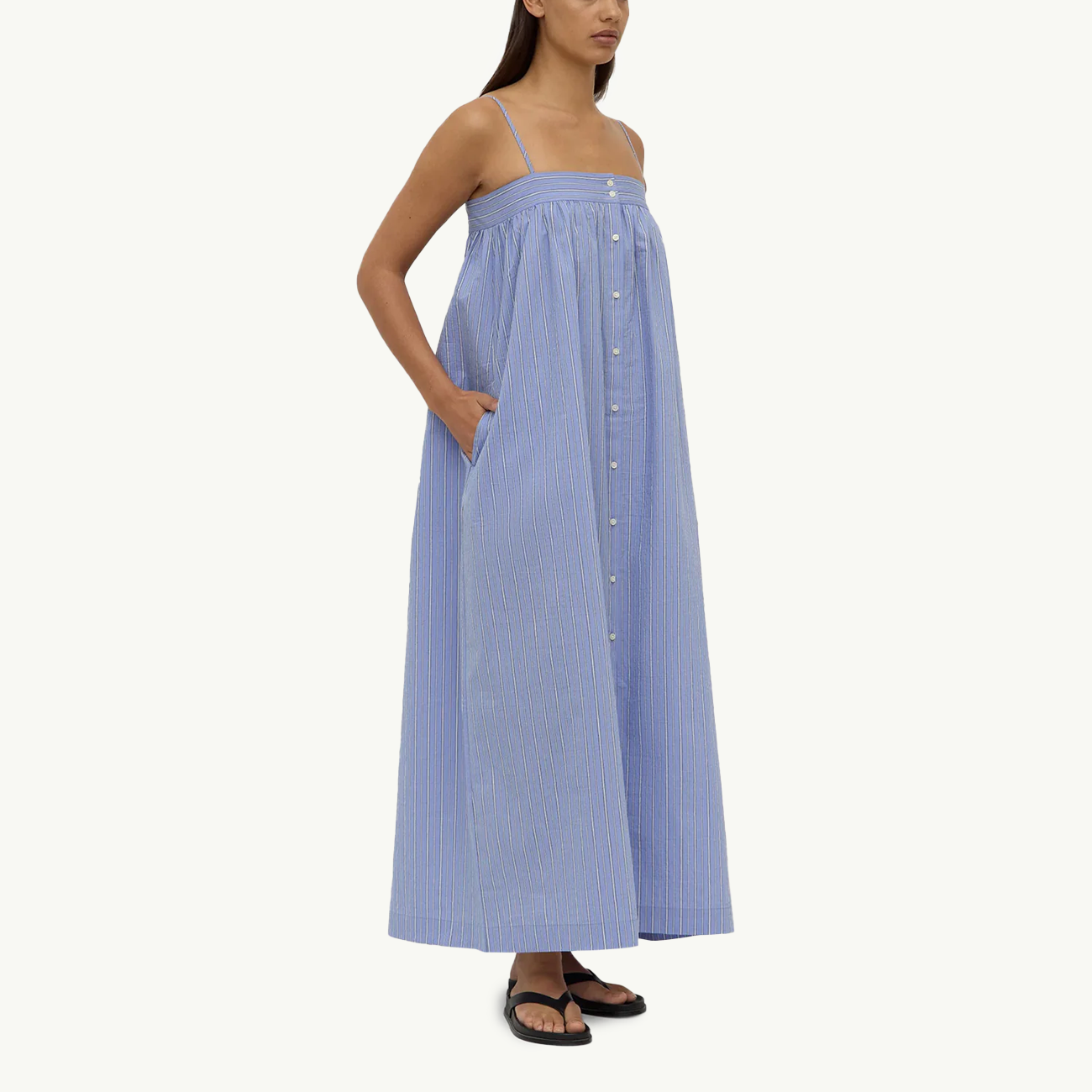 Erina Stripe Maxi Dress - Blue/White Stripe