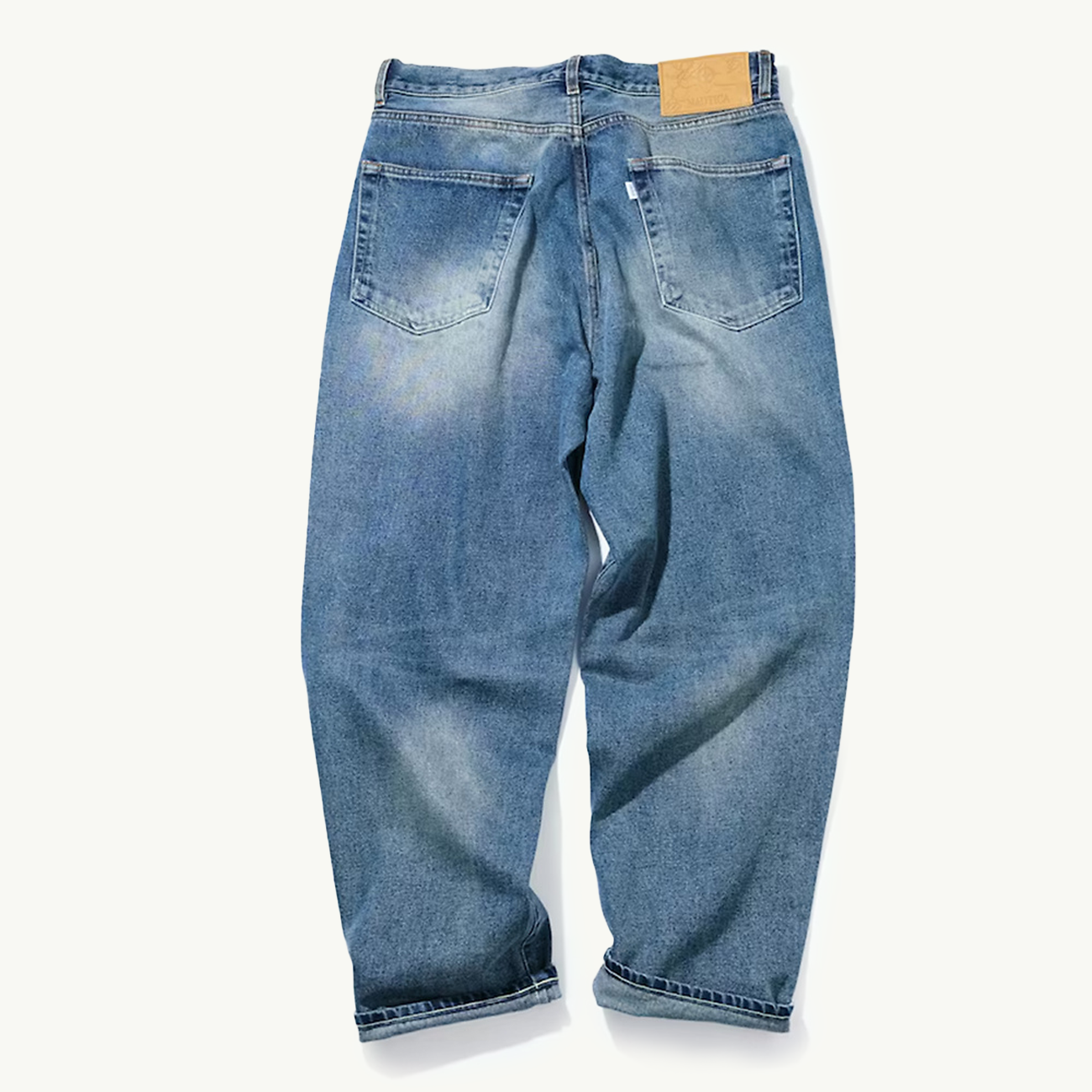 Vintage Washed Baggy Denim Pant - Blue
