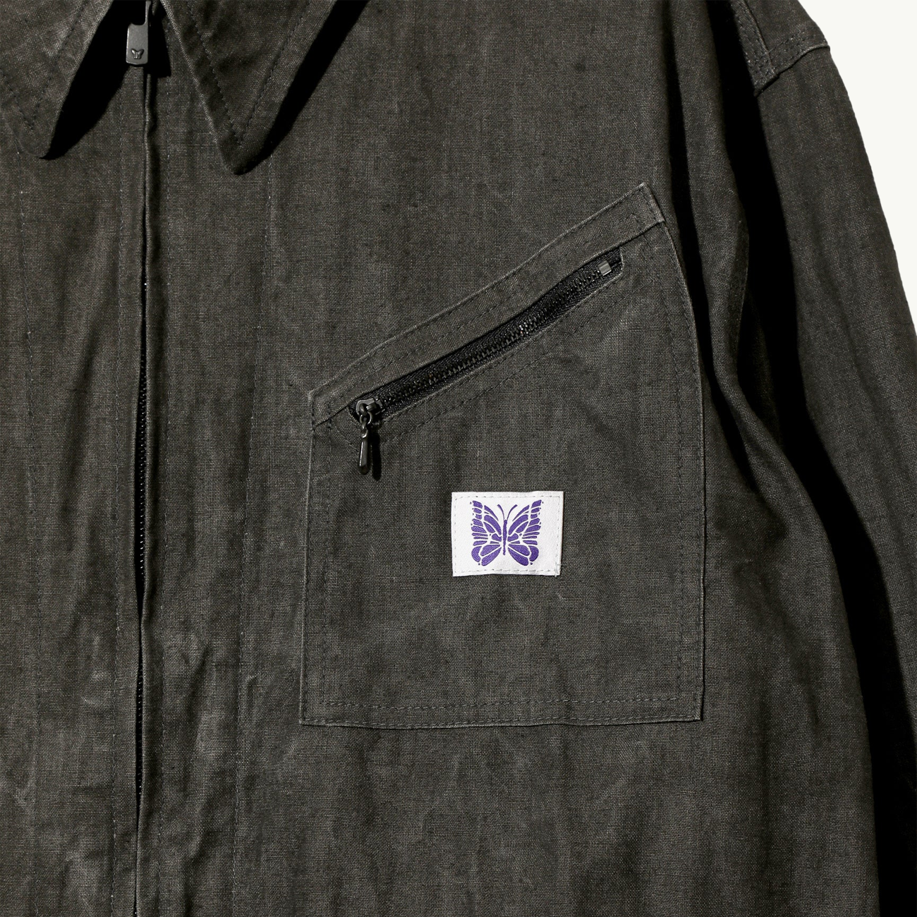 Zipped Work Jacket - Black