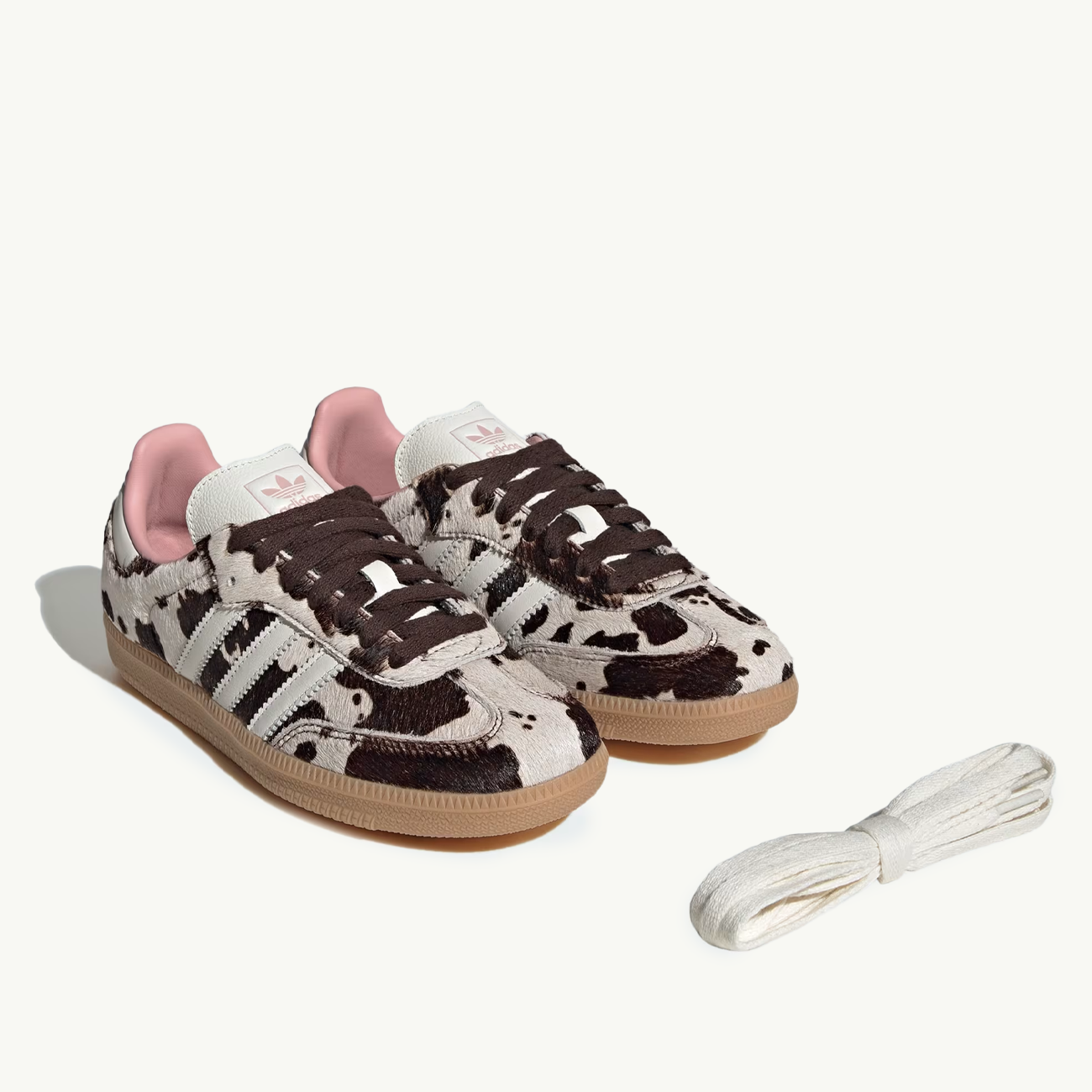 Women's Samba OG 'Cow Print' - Dark Brown/Off White/Gum