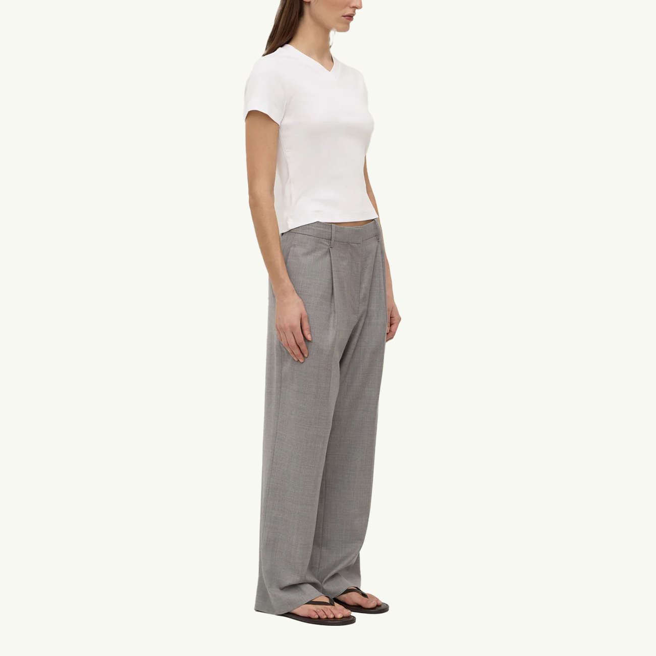 Jaina Suit Pant - Grey Marle