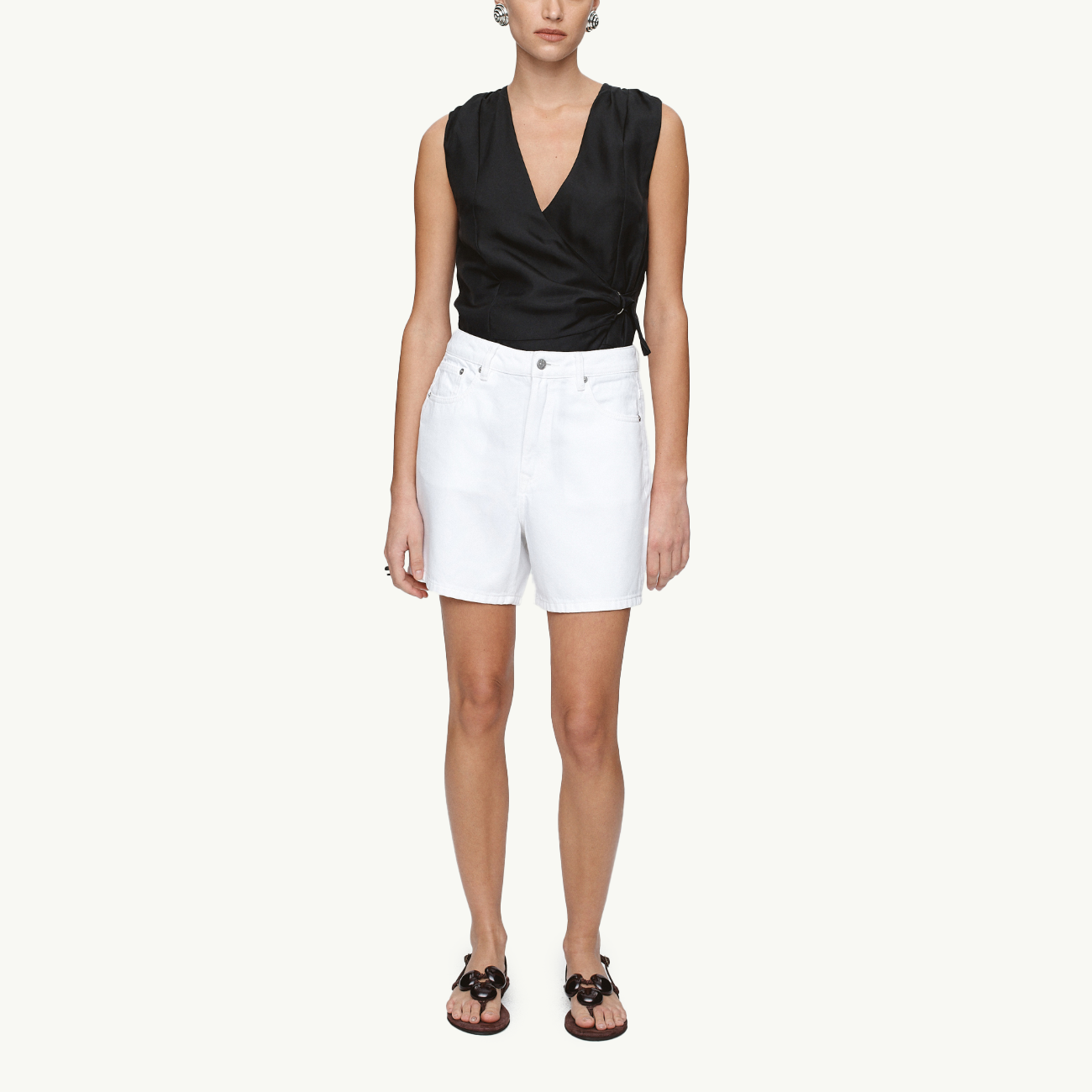 Classic Jean Short - Blanc