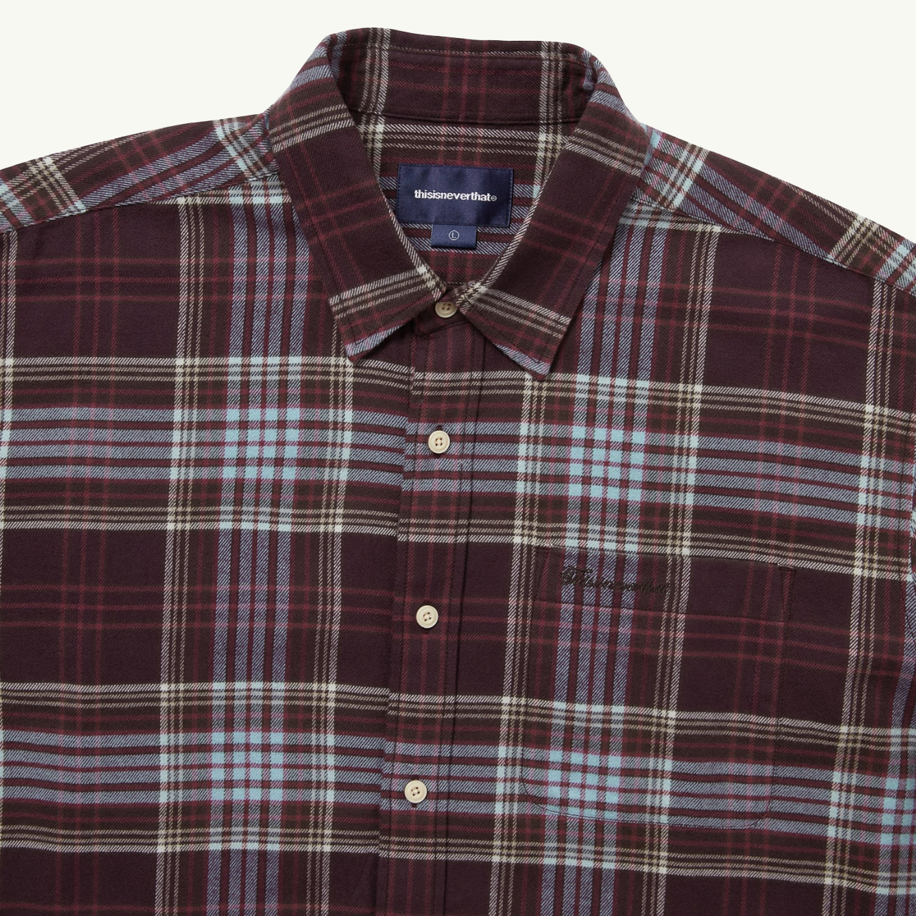 Flannel Check Shirt - Burgundy