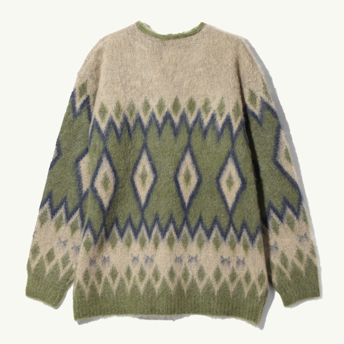 Mohair Cardigan Diamond - Olive