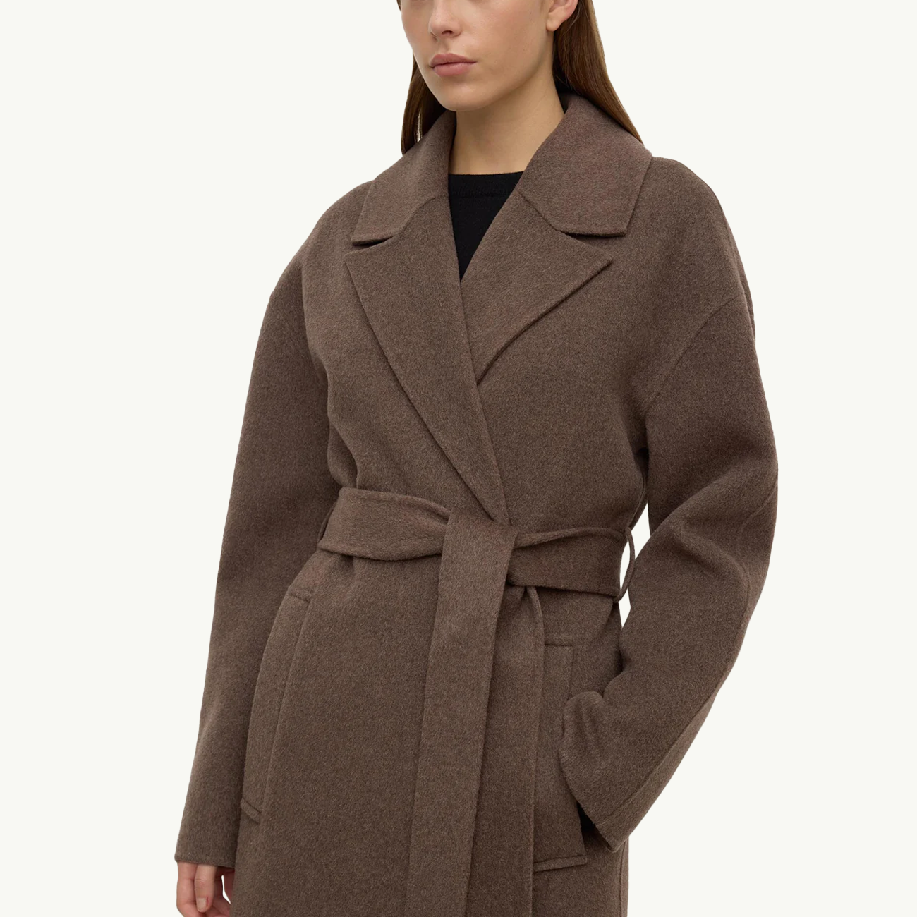 Ivy Wool Coat - Cocoa Marle