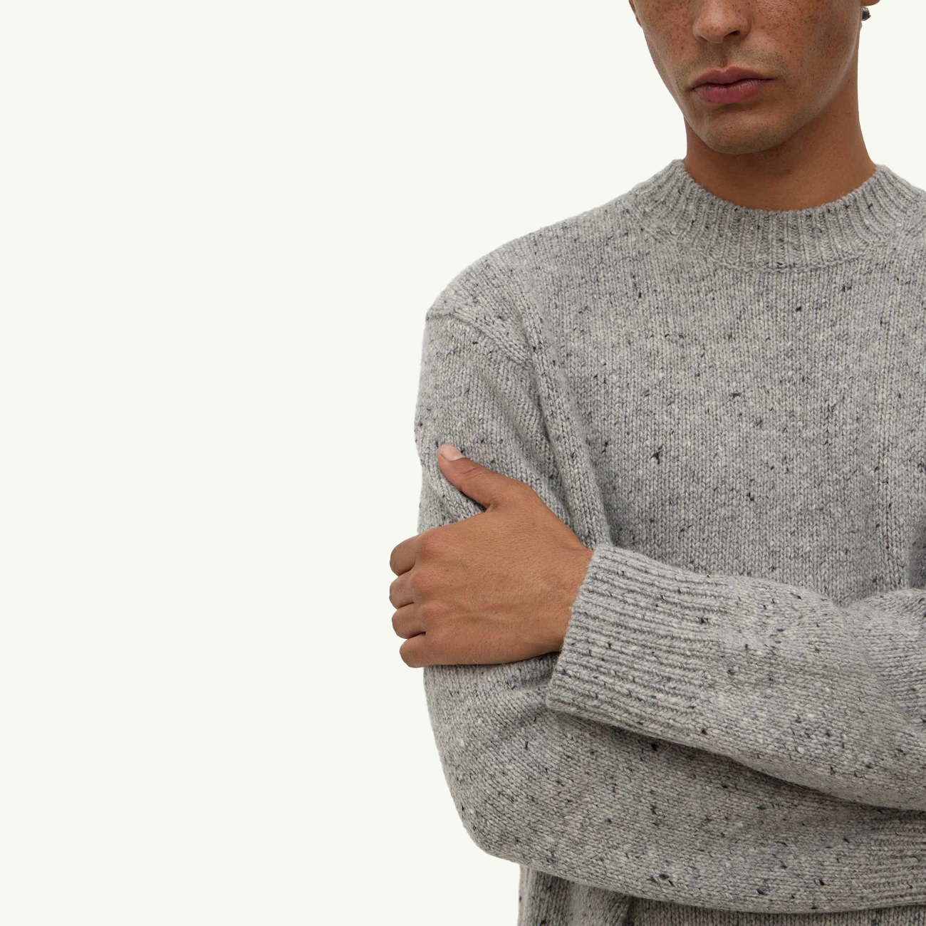Lief Wool Blend Knit - Grey Marle