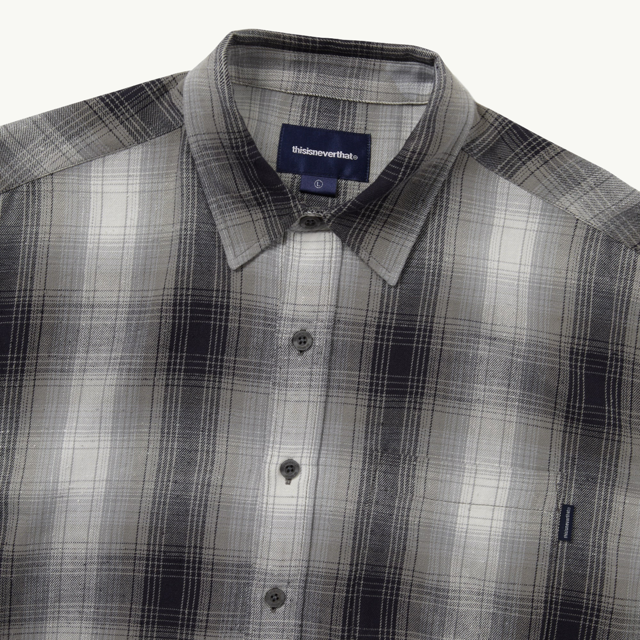 Nep Shadow Check Shirt - Navy