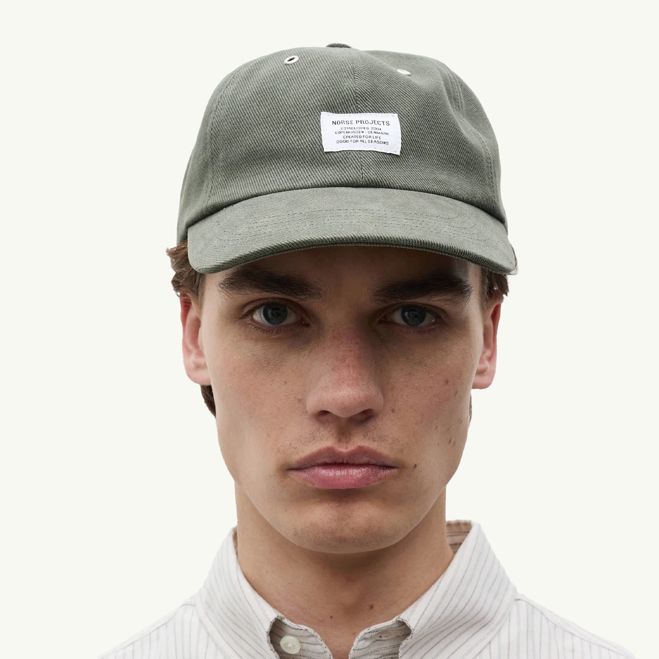 Bull Twill Denim 6-Panel Cap - Dusty Olive