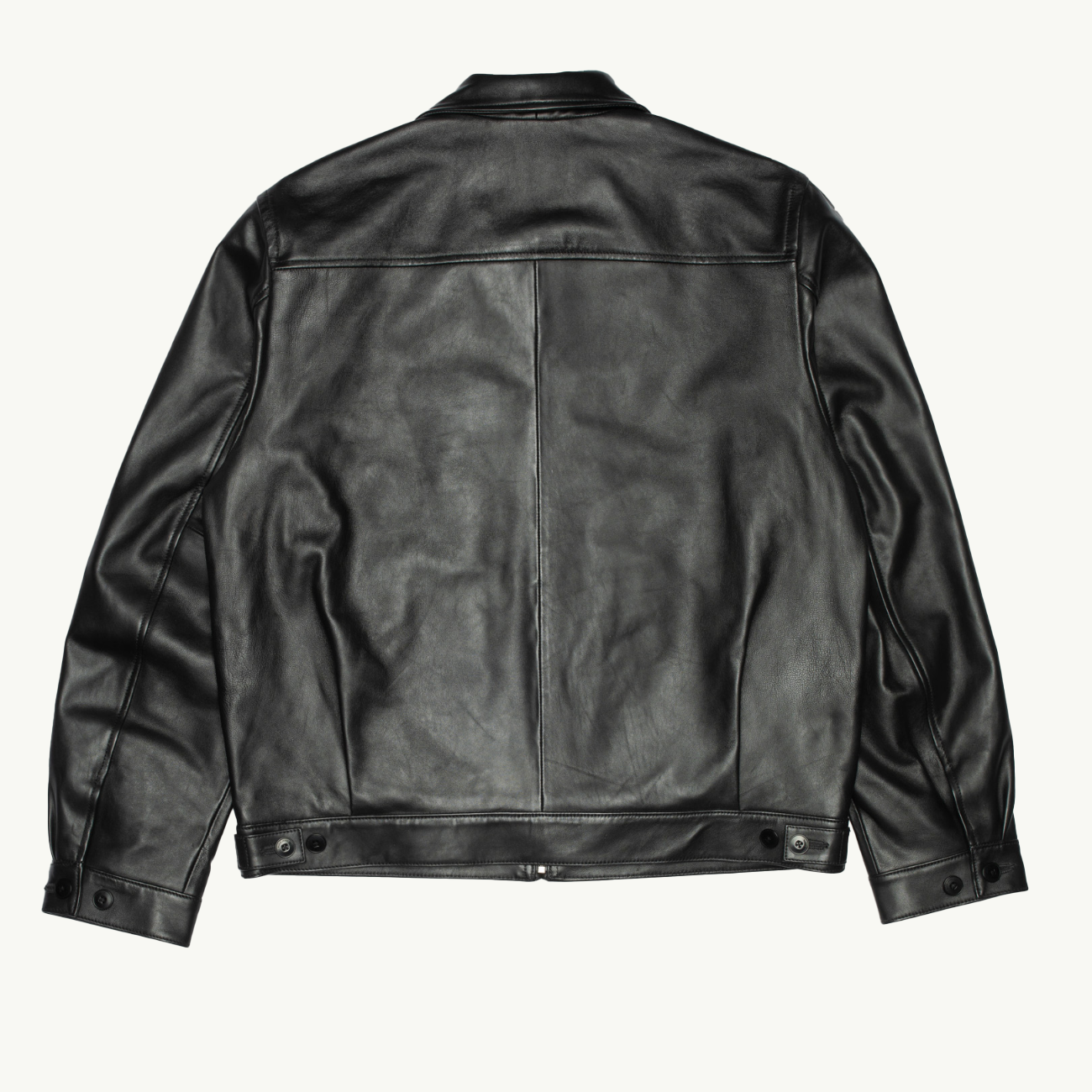 Blake Zip Leather Jacket - Black