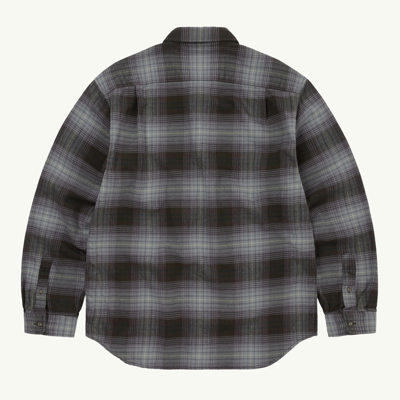Flannel Check Shirt - Off Black