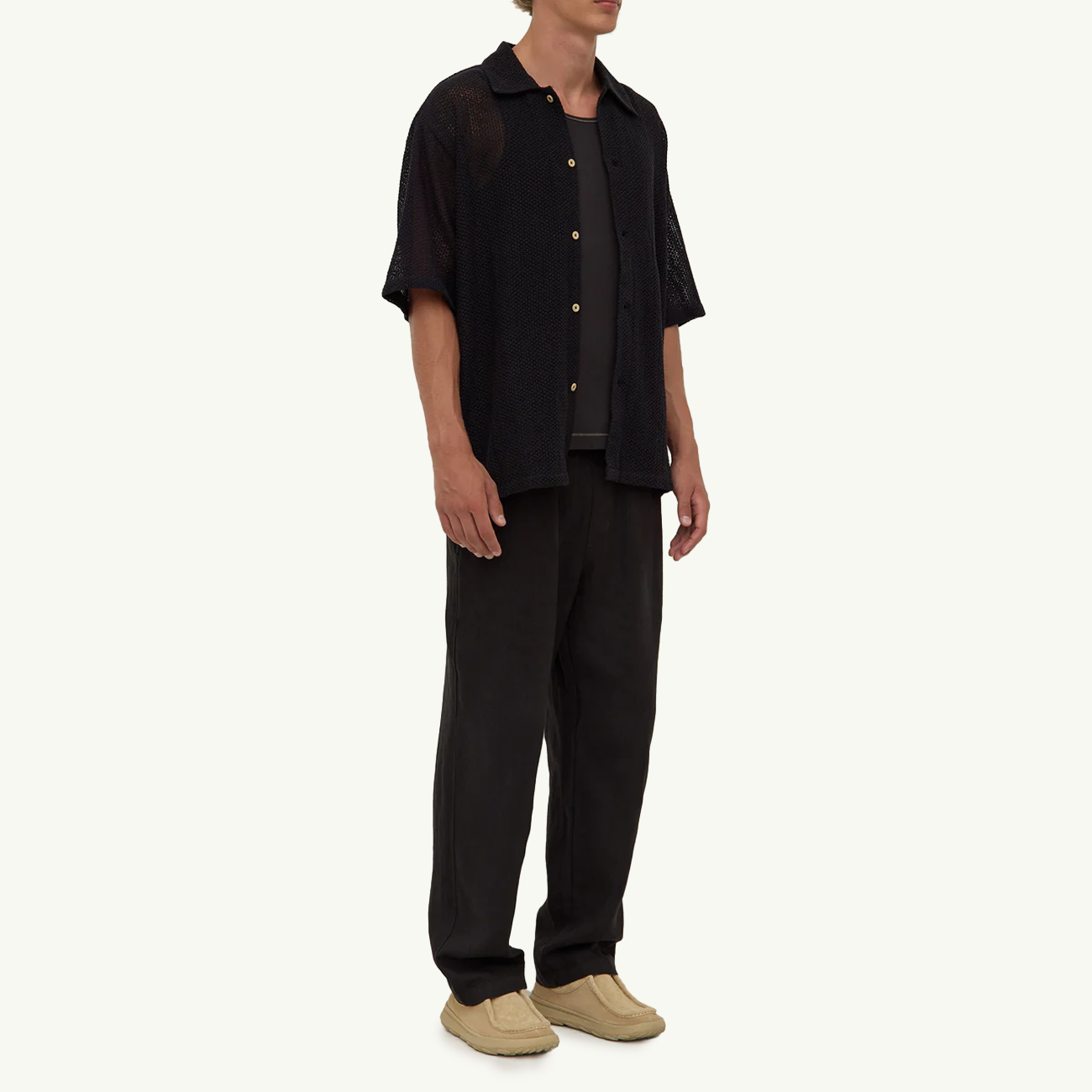 Tristan Short Sleeve Shirt - Black