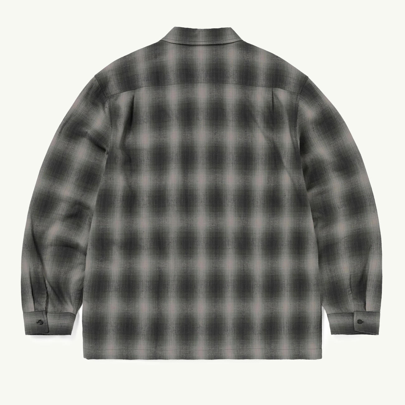Nep Check Zip Shirt - Black