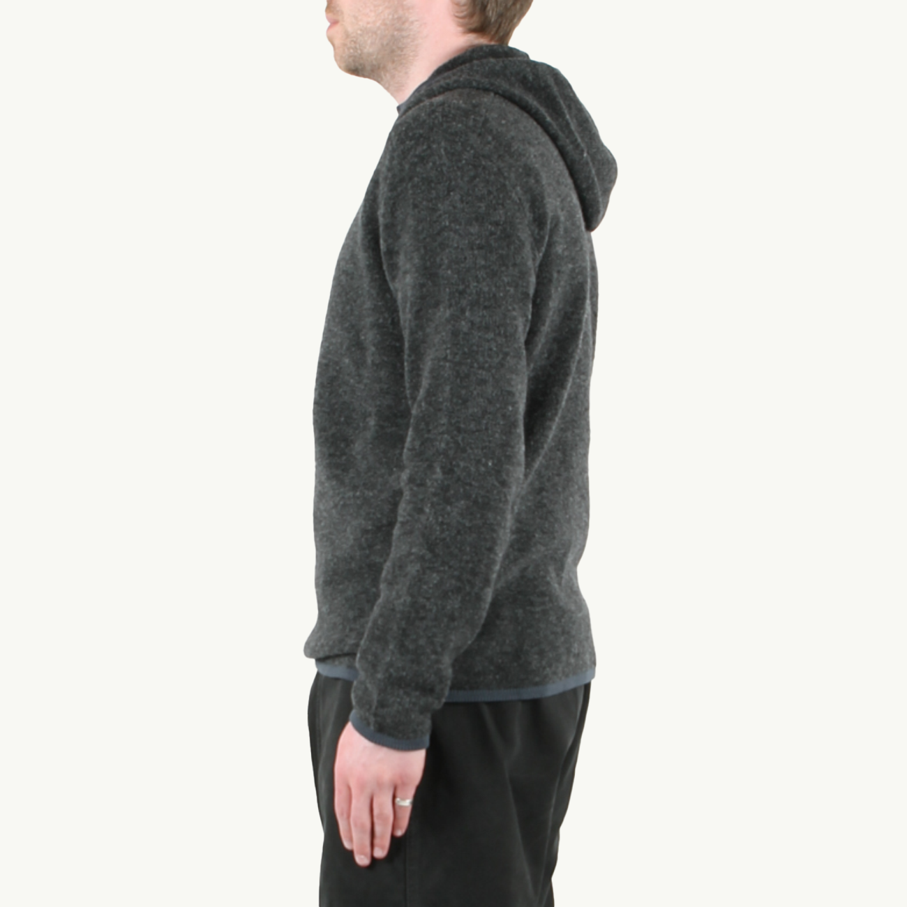 Knitwear Stellina Wool Blend Hooded Quarter Zip - Lead Grey 6281