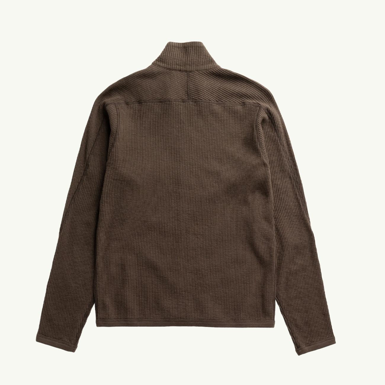 Teno Cotton Hemp Military Rib Zip Cardigan - Delicioso Brown