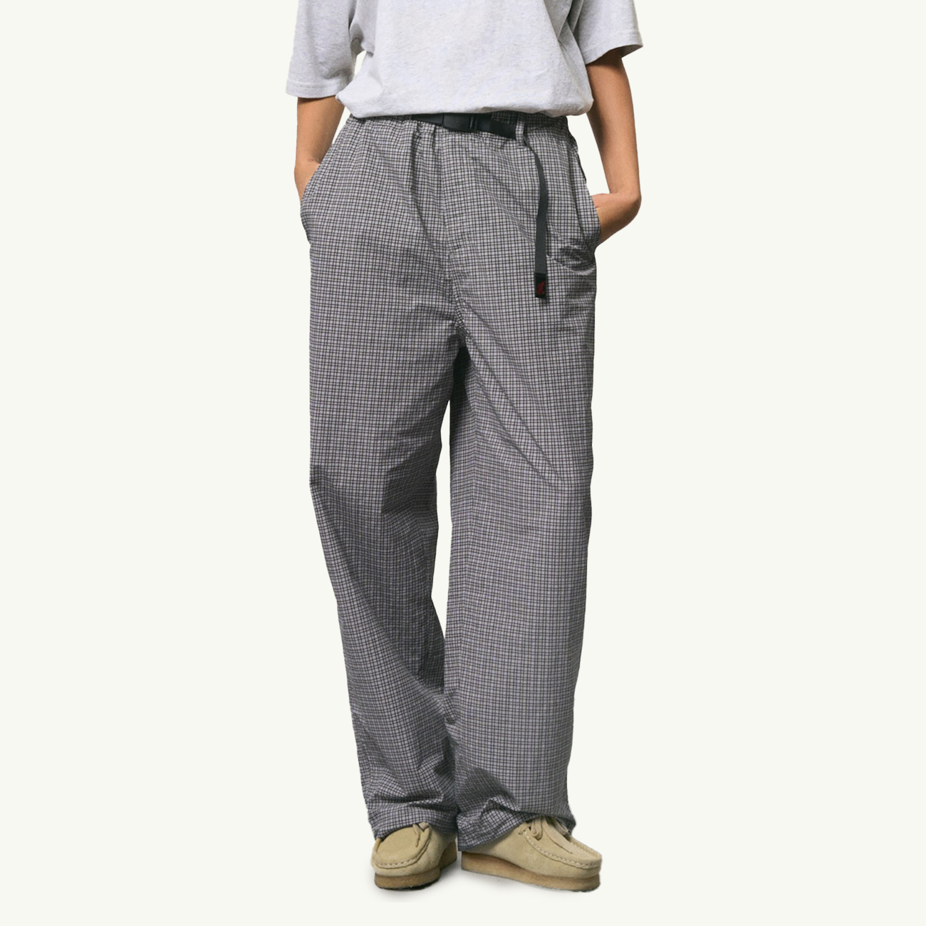 Mini Check Nylon Pant -Seal Check