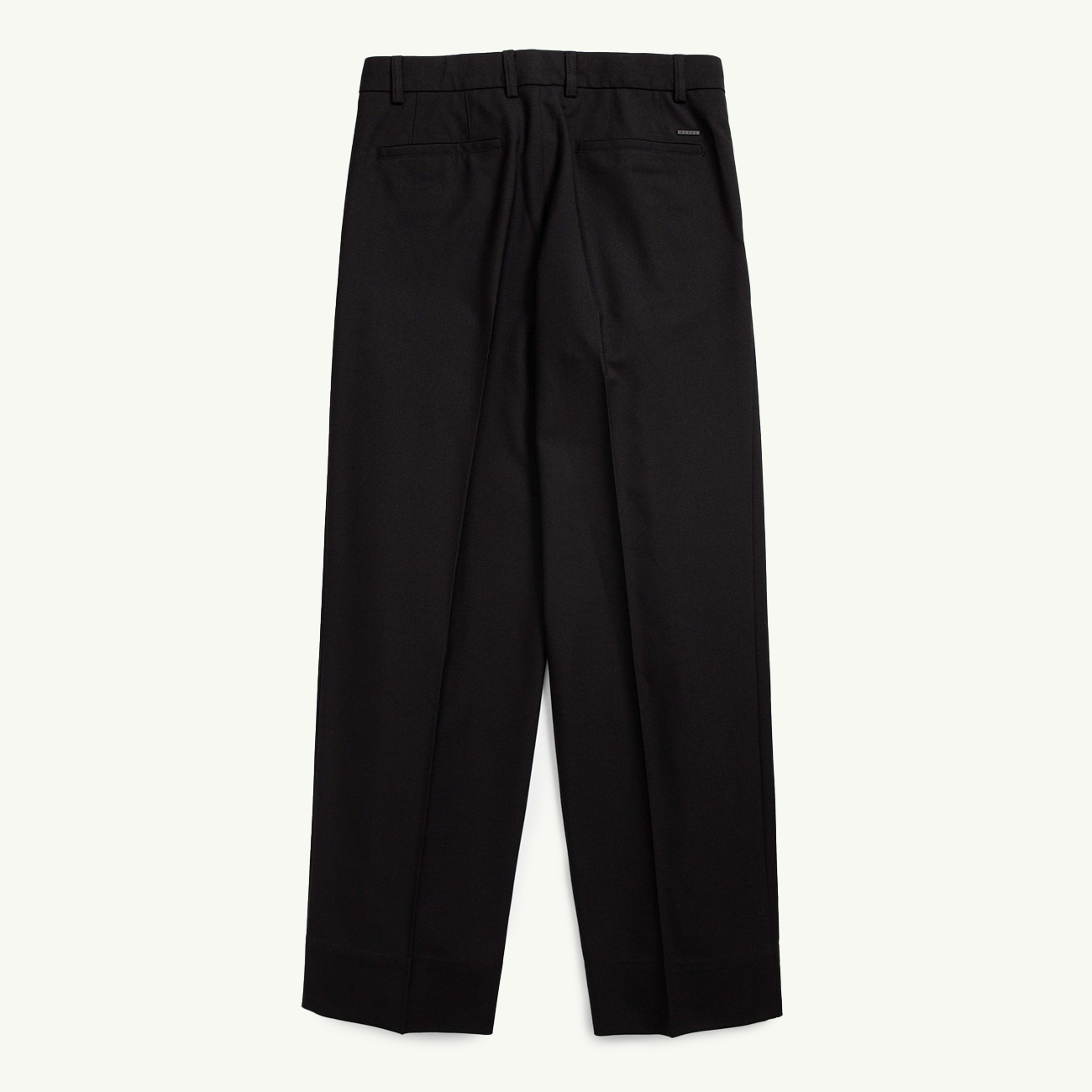 Benn Relaxed Twill Pleated Trouser - Black