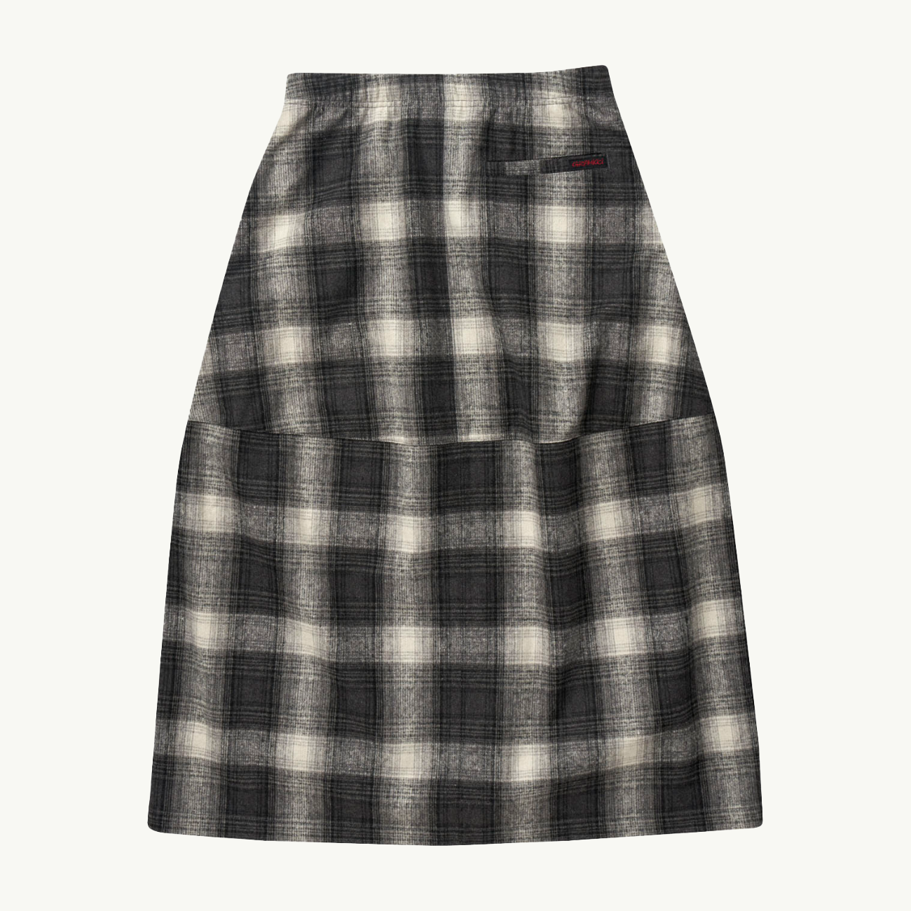 Women's Wool Paneled Skirt - Shadow Plaid