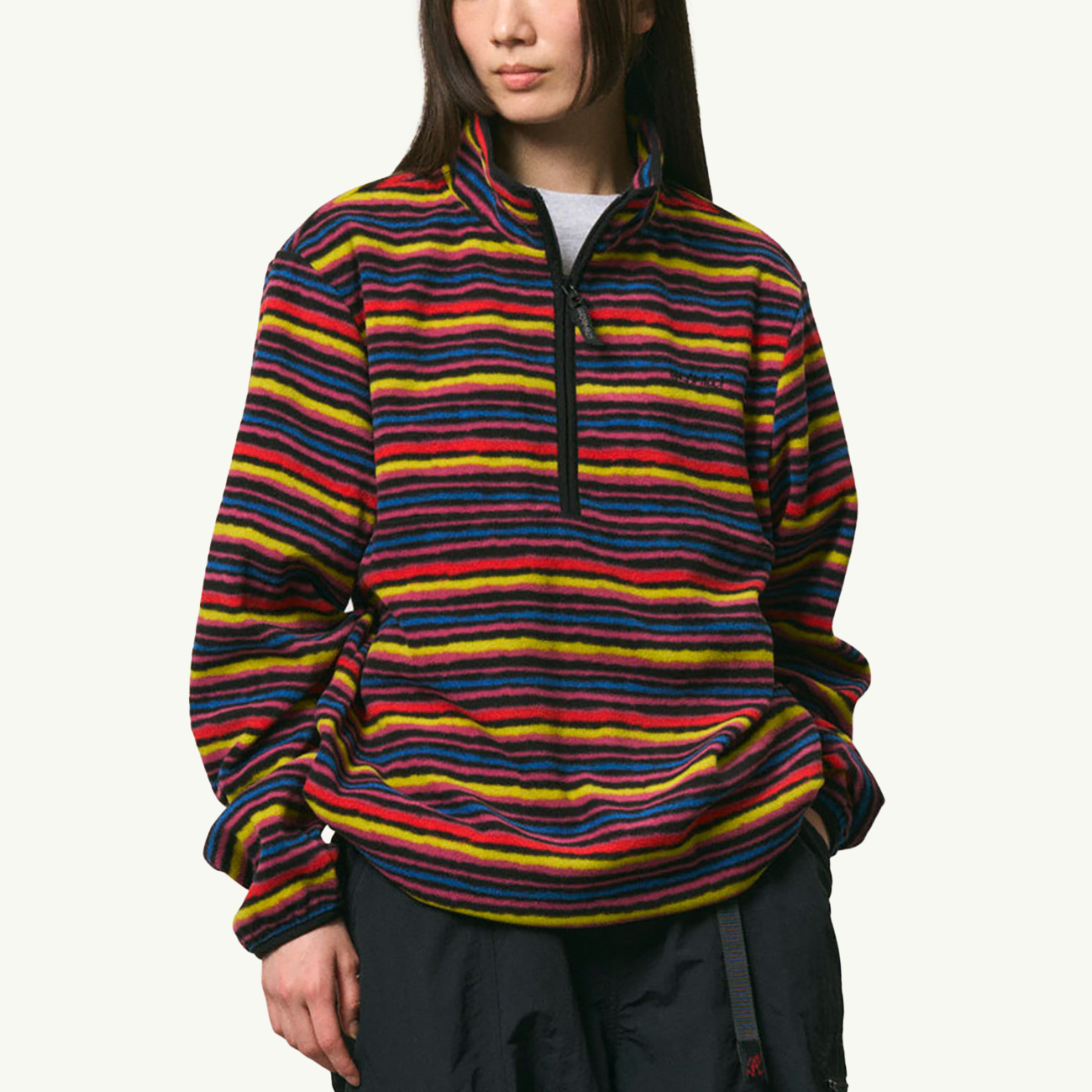 Thermal Fleece Pullover - Multi Stripe