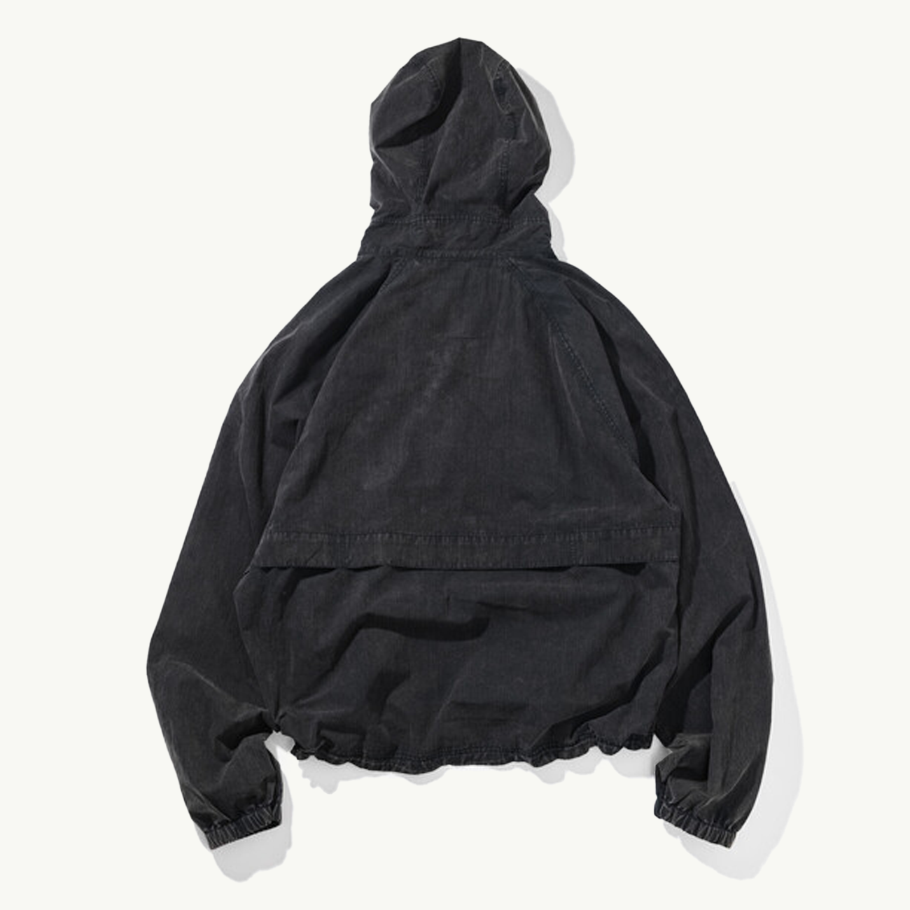 Faded Nylon Parka - Black