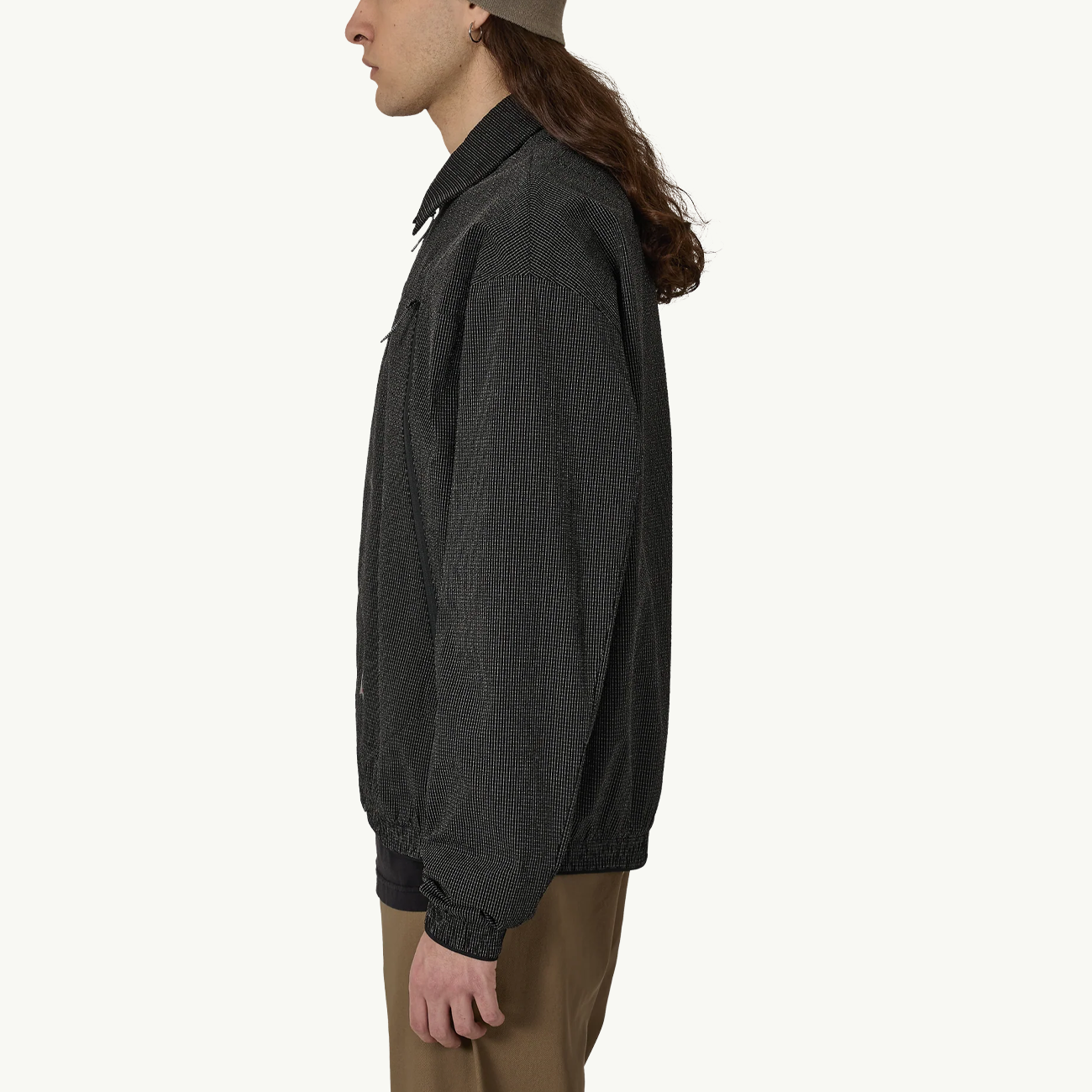 Lamon Reinforced Technical Zip Up Shirt - Black