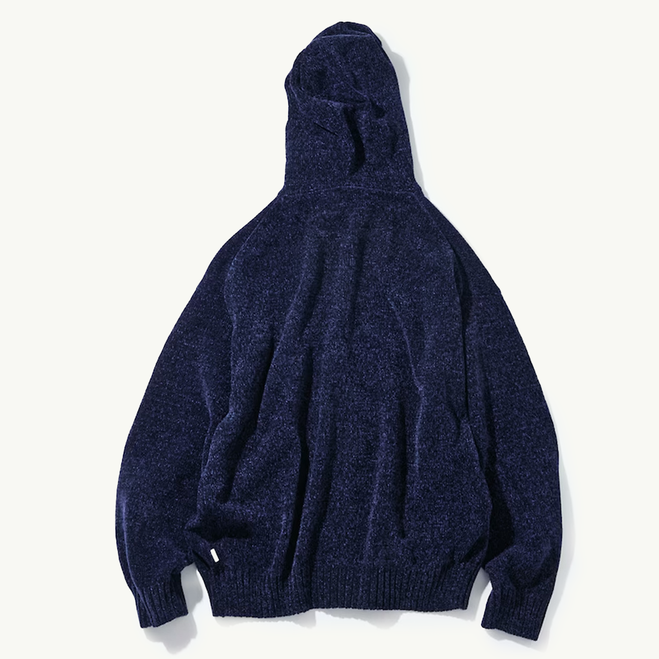 Mall Yarn Sweater Zip Hoodie - Dark Navy