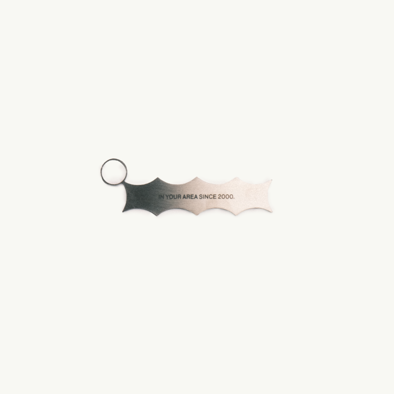 'In Your Area' Charm - Brushed Steel