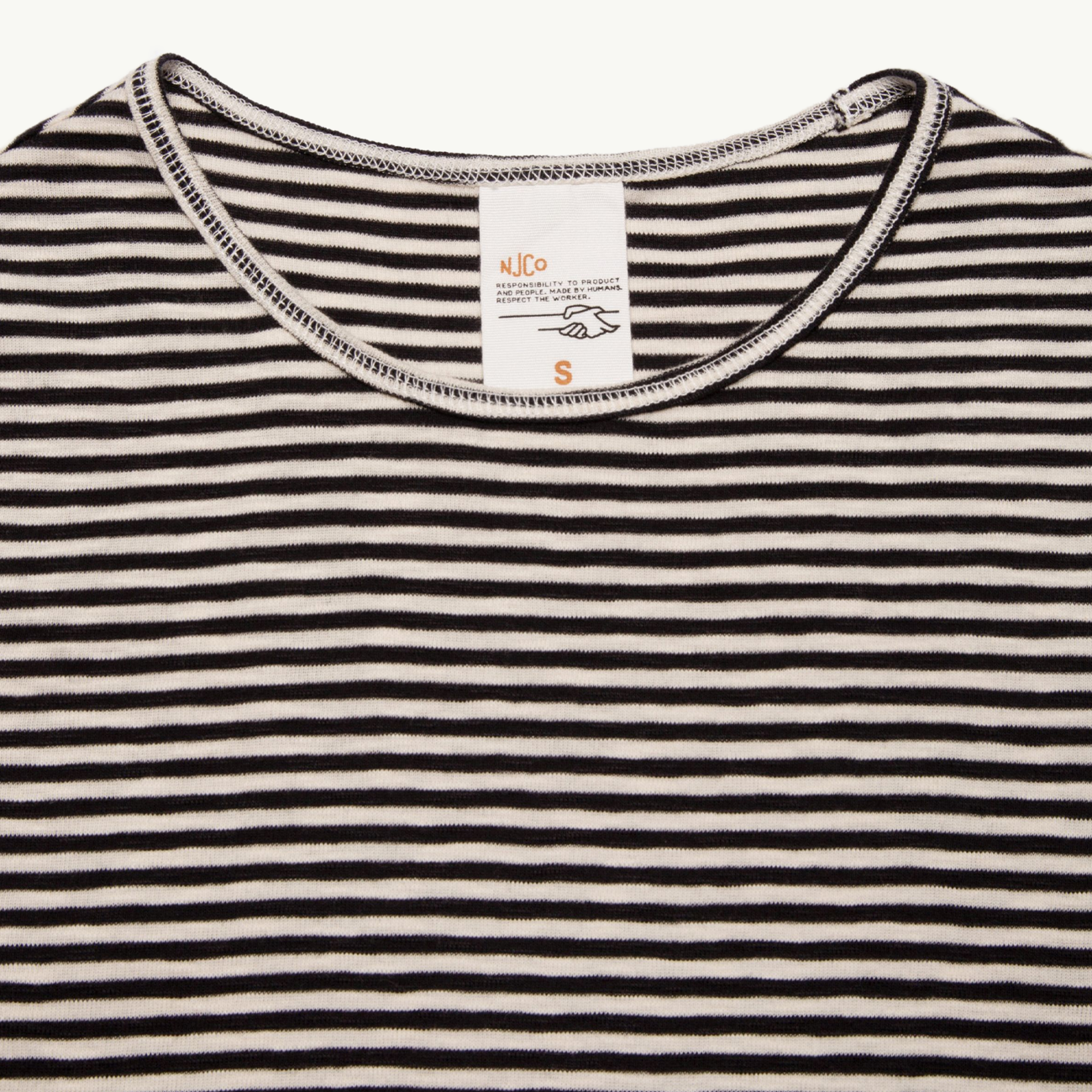 Eve Striped Slub T-Shirt - Ecru