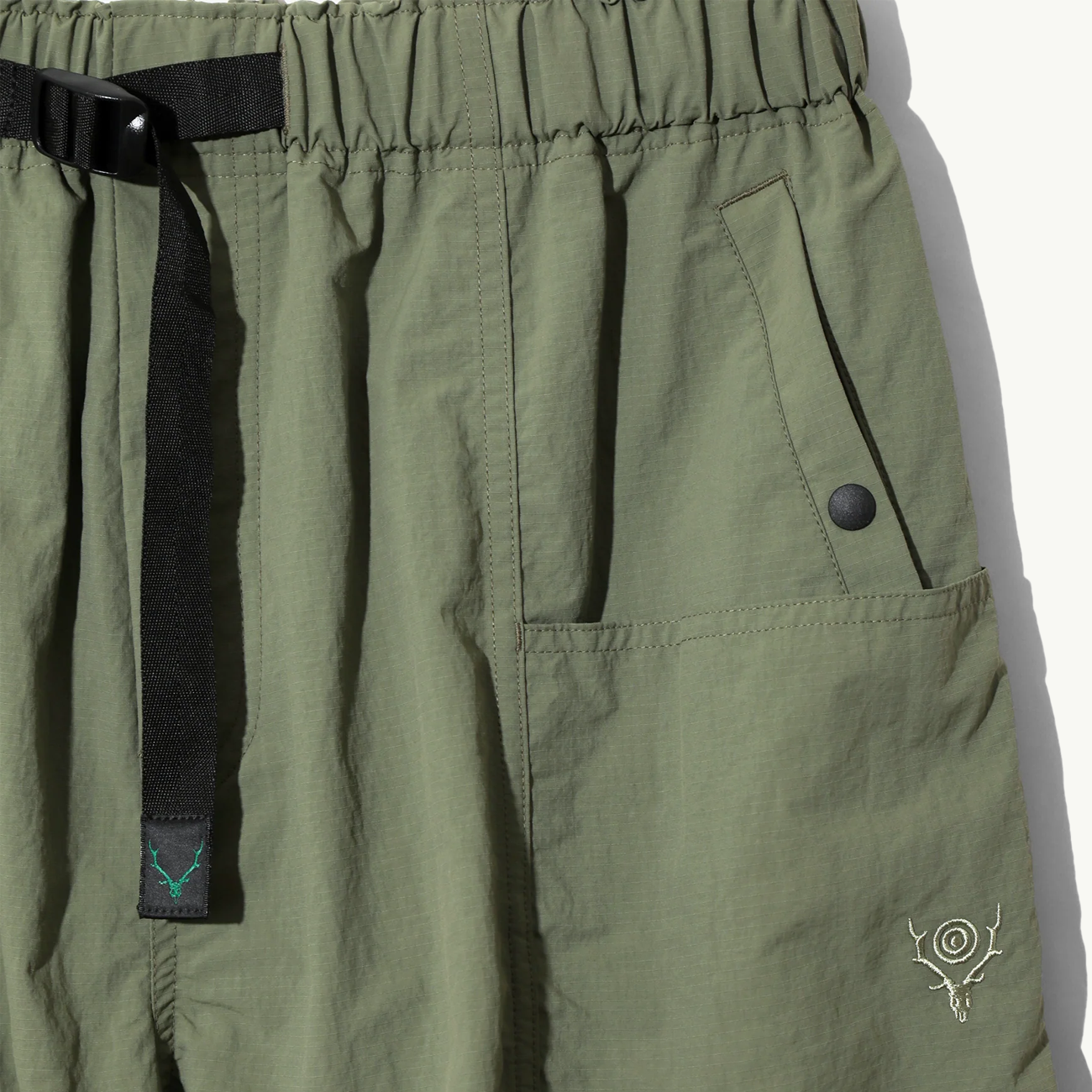 Belted C.S. Nylon Ripstop Pant - Olive