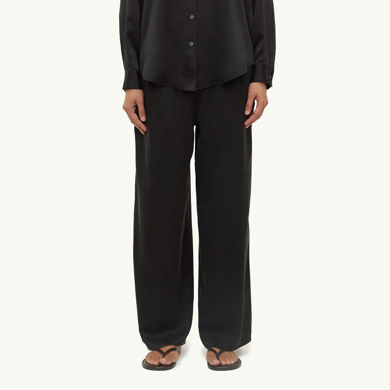 Pippa Silk Pant - Black