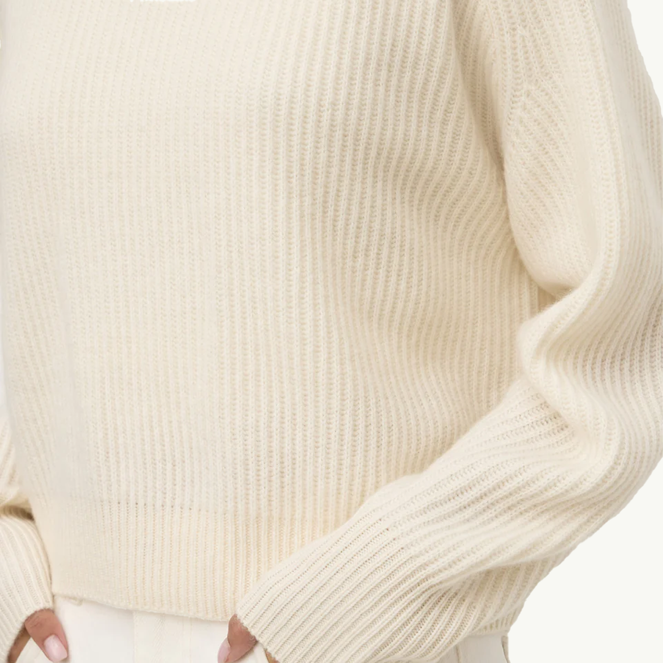 Amerie Cashmere Knit Jumper - White