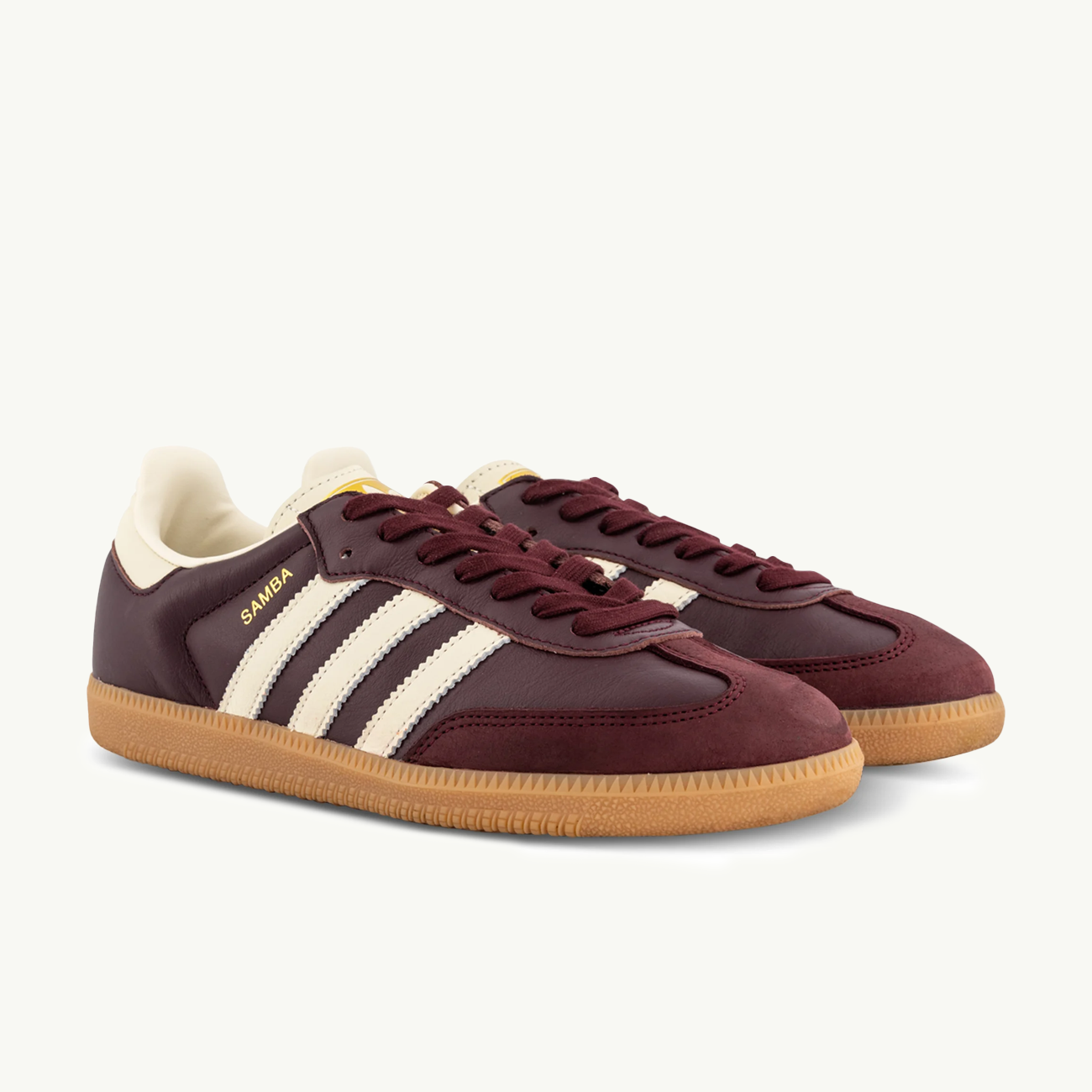 Women's Samba OG - Maroon/Cream White/Gold Metallic