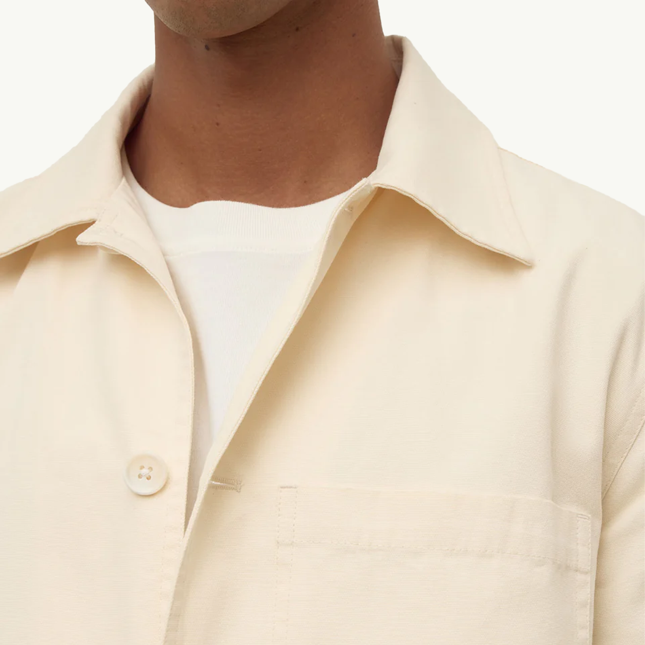 Frank Canvas Jacket - Cream