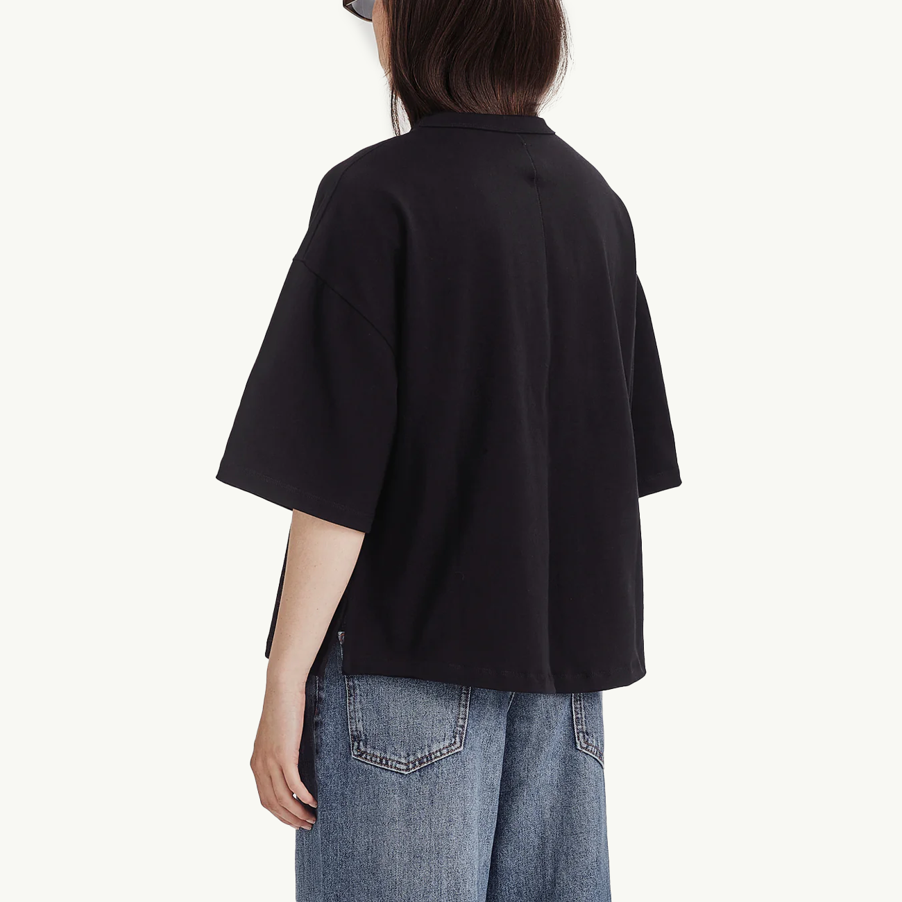 Women's Heavy Boxy Tee- Black