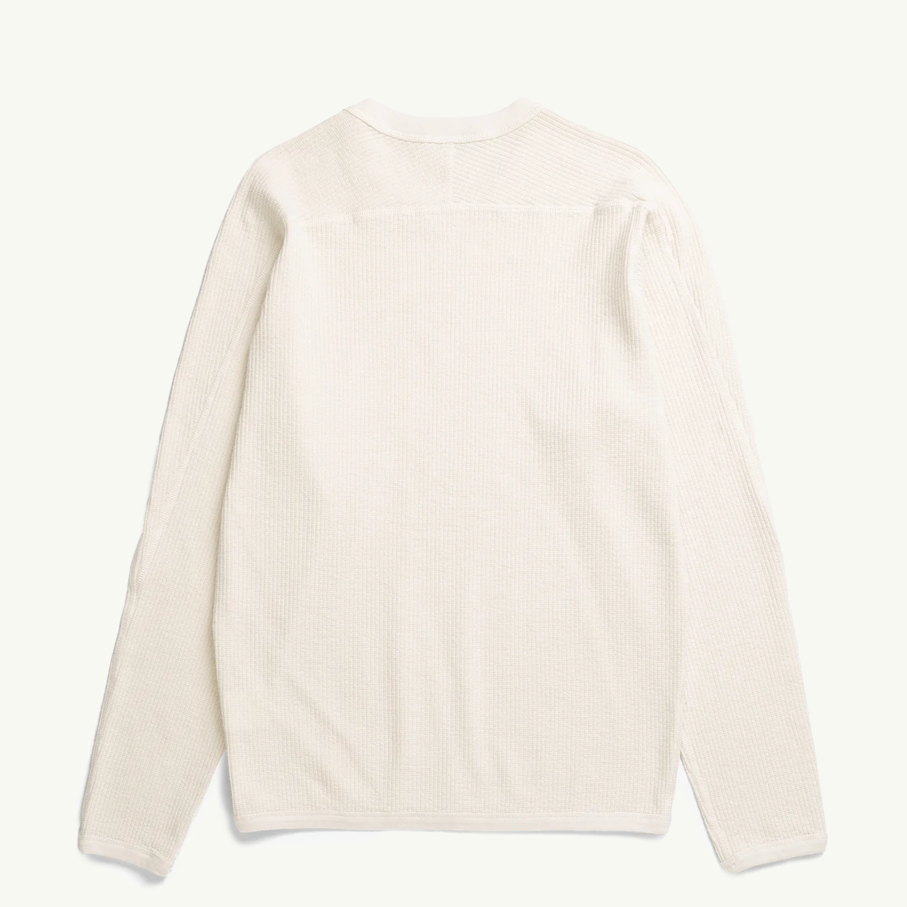 Stevns Cotton Hemp Military Rib LS T-Shirt - Ecru